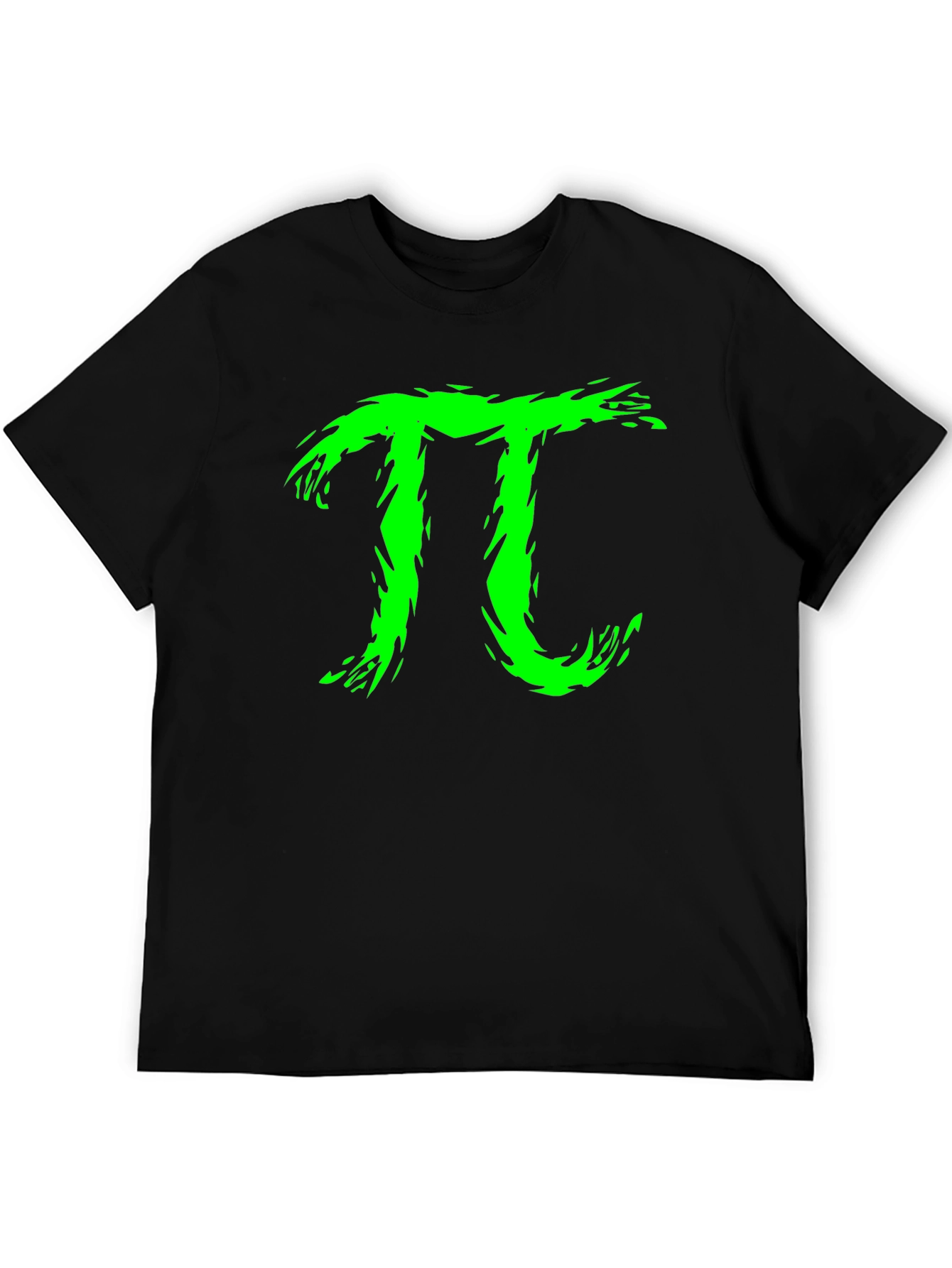 Green Pi Symbol Graphic T-Shirt