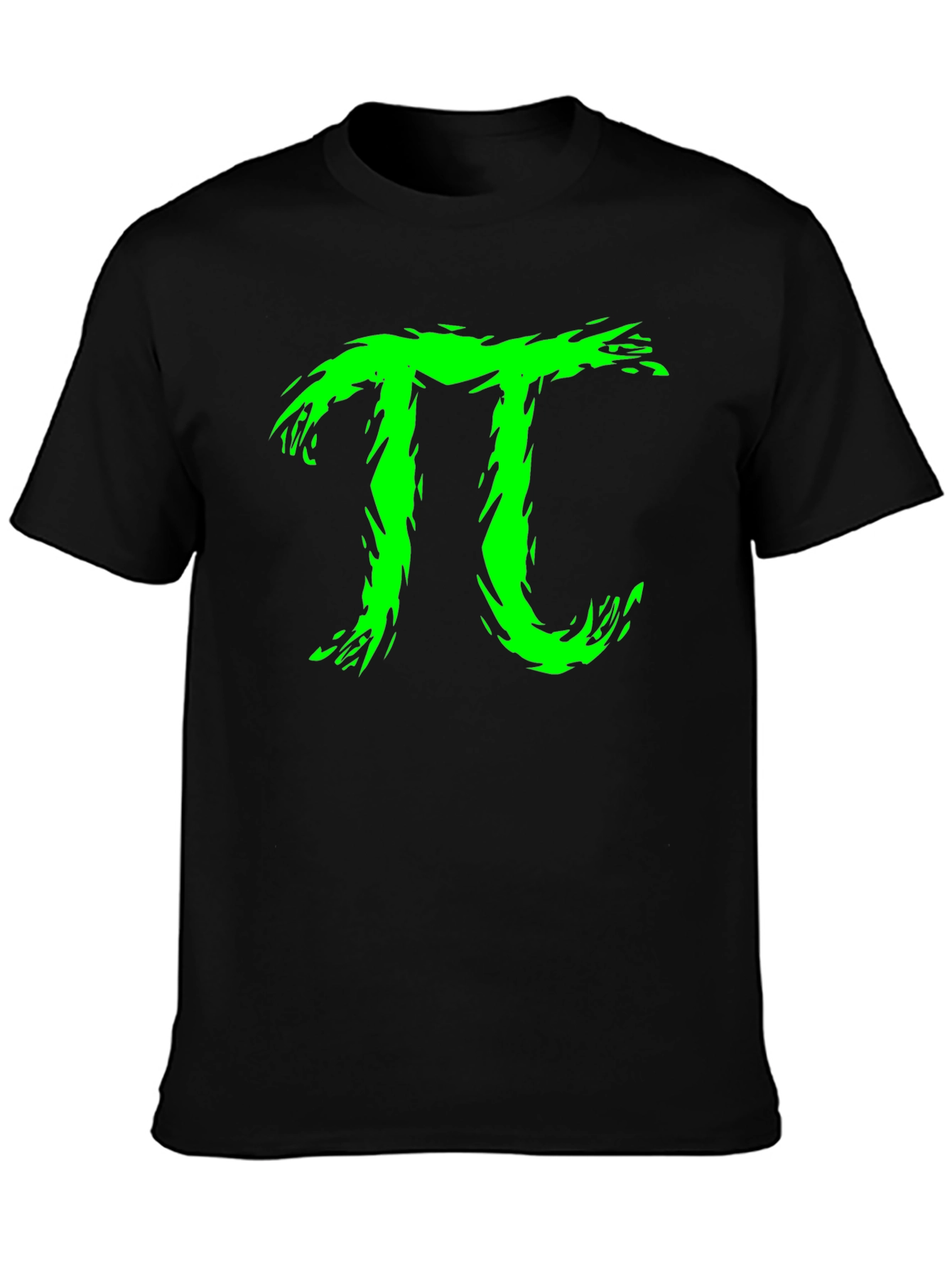 Green Pi Symbol Graphic T-Shirt