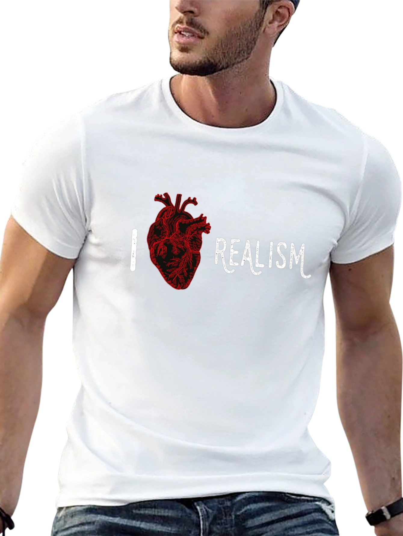 I Heart Realism Black T-Shirt