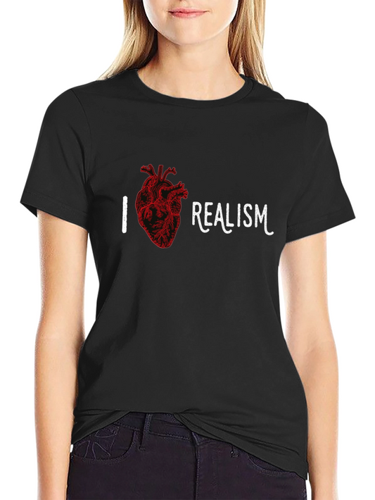 I Heart Realism Black T-Shirt