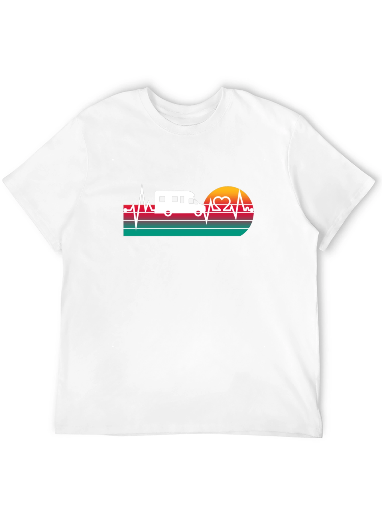 RV Heartbeat T-Shirt - Adventure Awaits