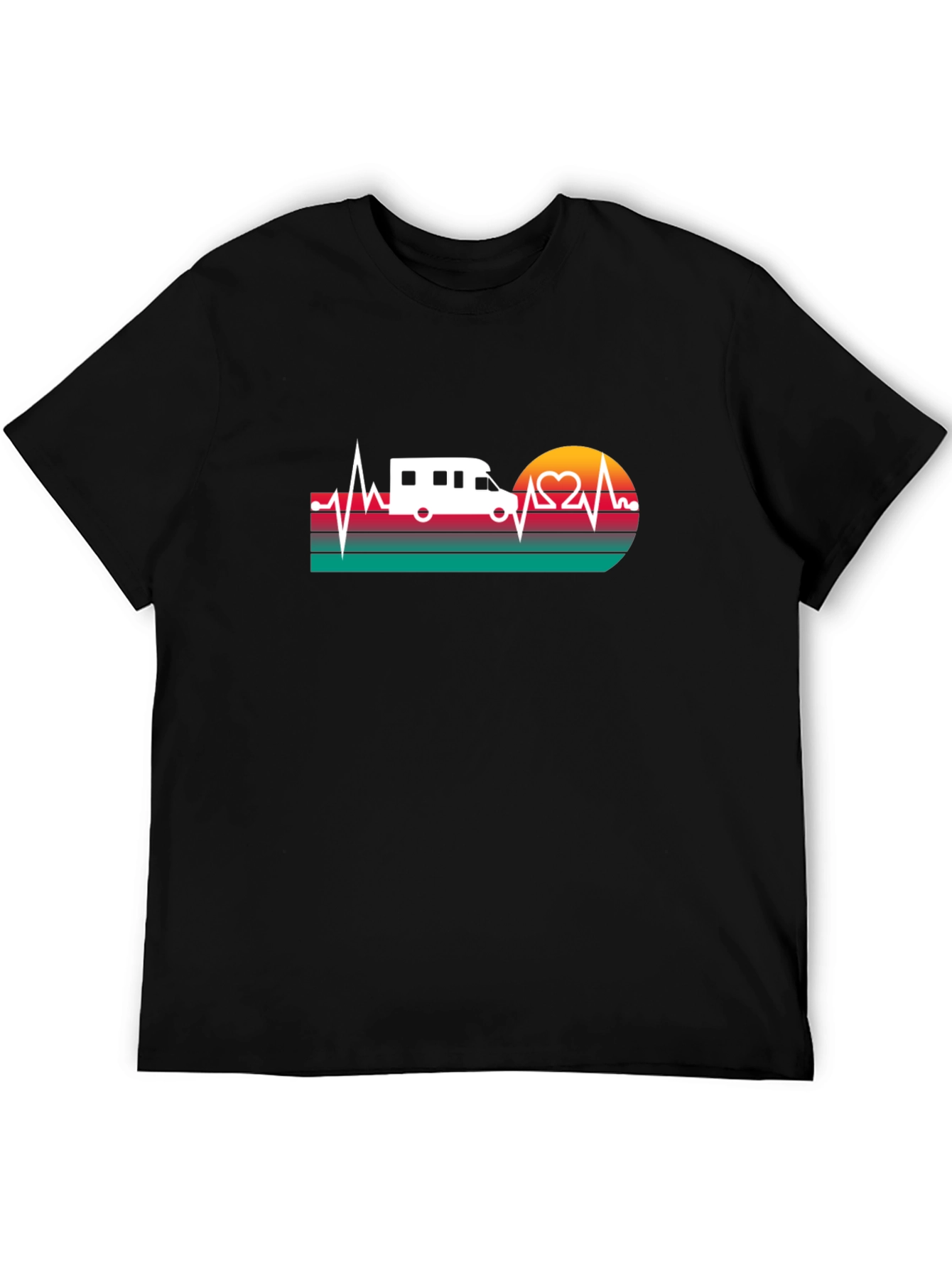 RV Heartbeat T-Shirt - Adventure Awaits