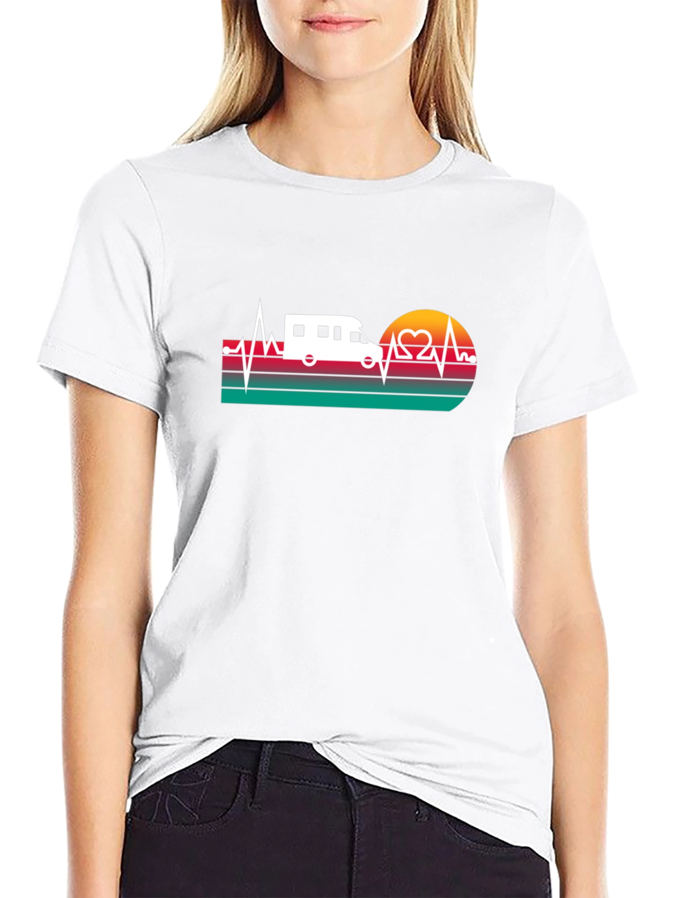 RV Heartbeat T-Shirt - Adventure Awaits