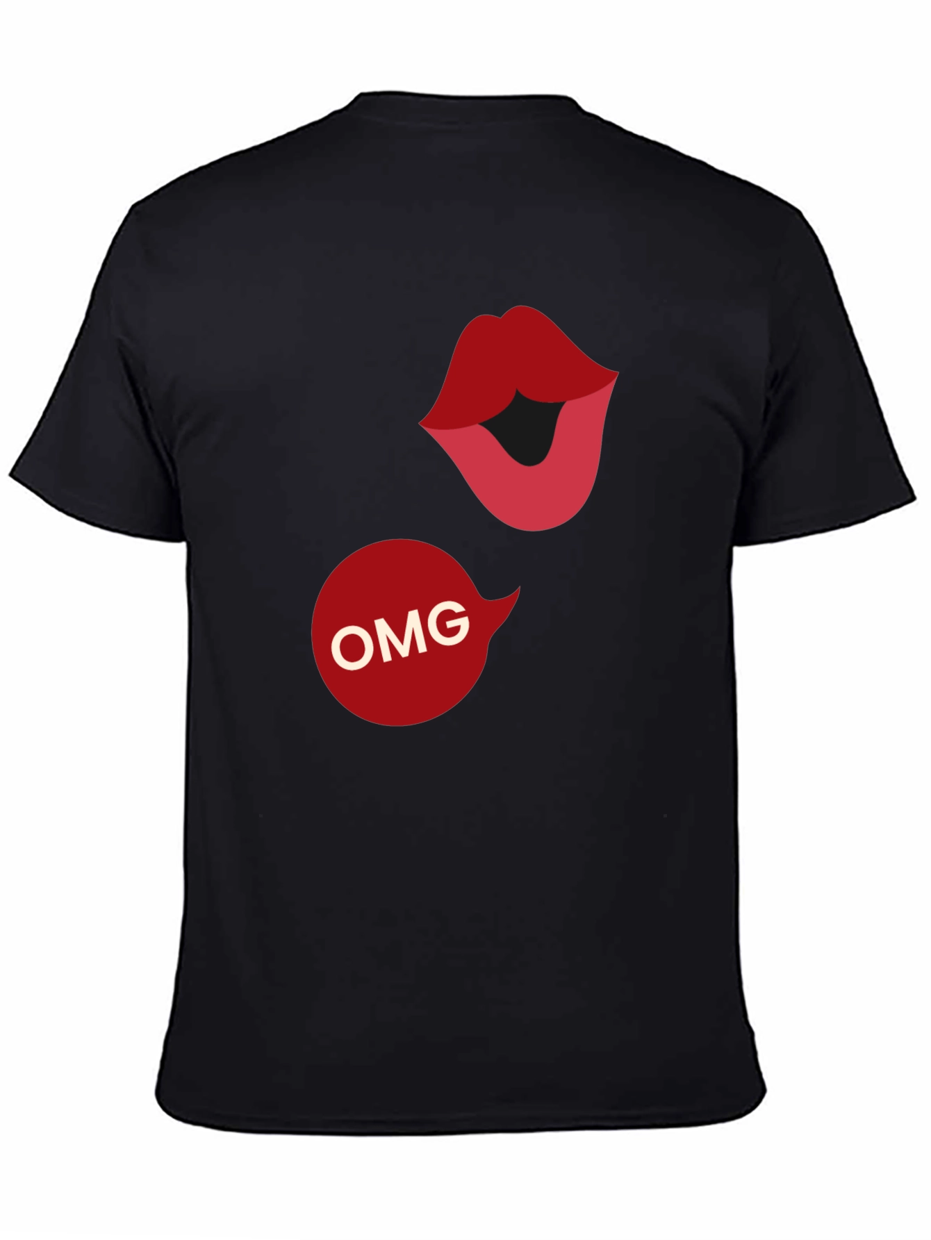 OMG Lips Graphic Tee - Statement T-Shirt