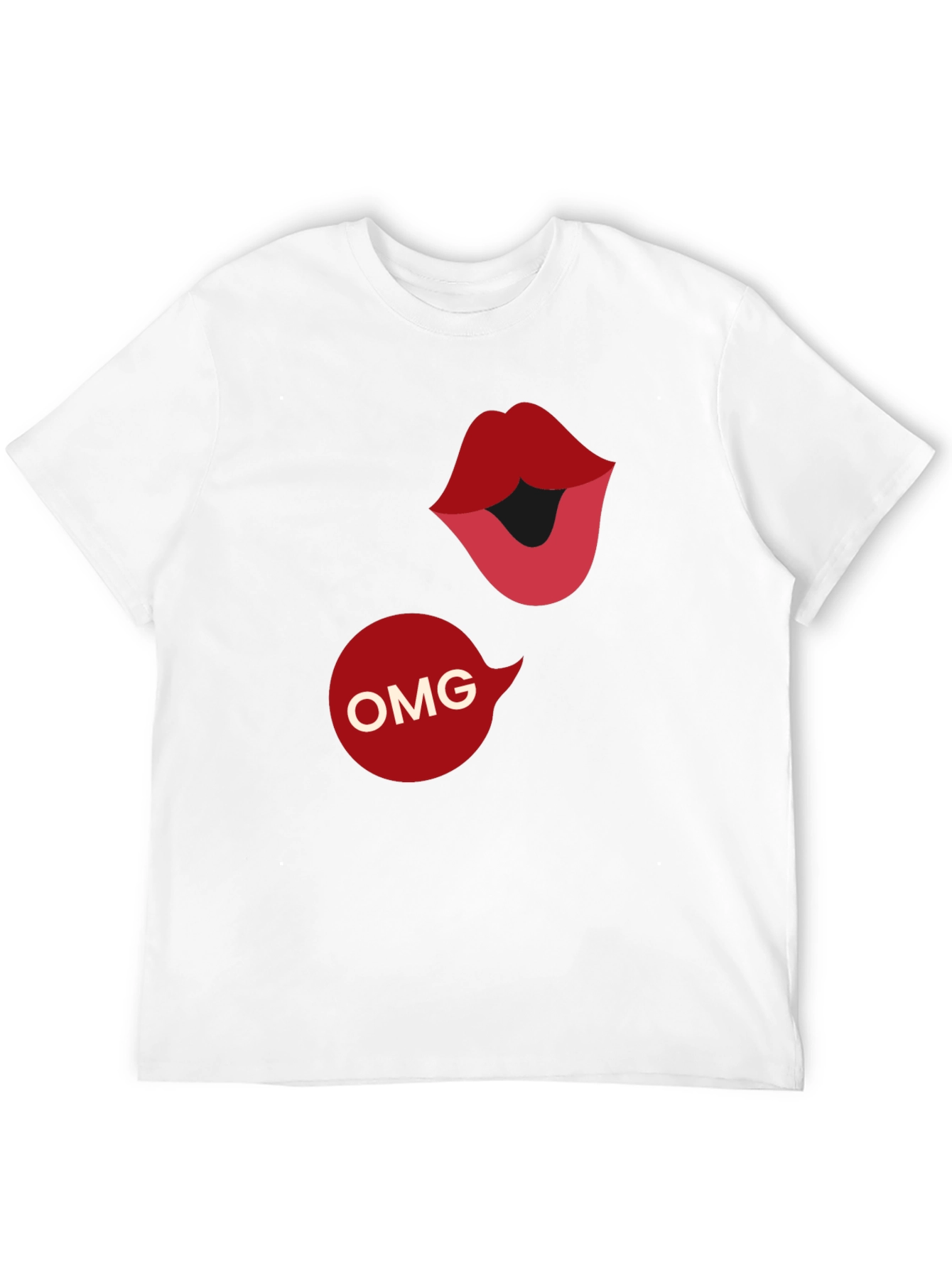 OMG Lips Graphic Tee - Statement T-Shirt