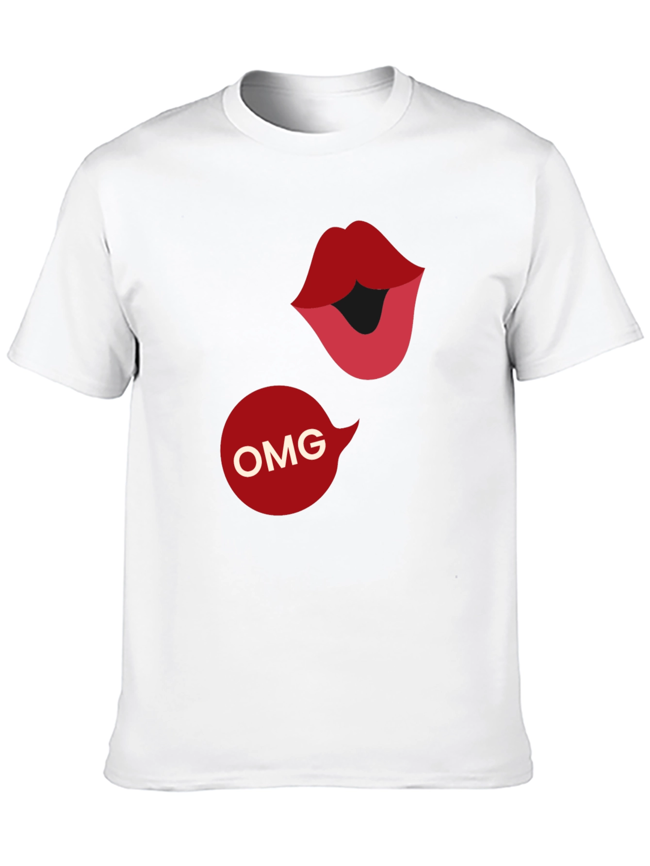 OMG Lips Graphic Tee - Statement T-Shirt
