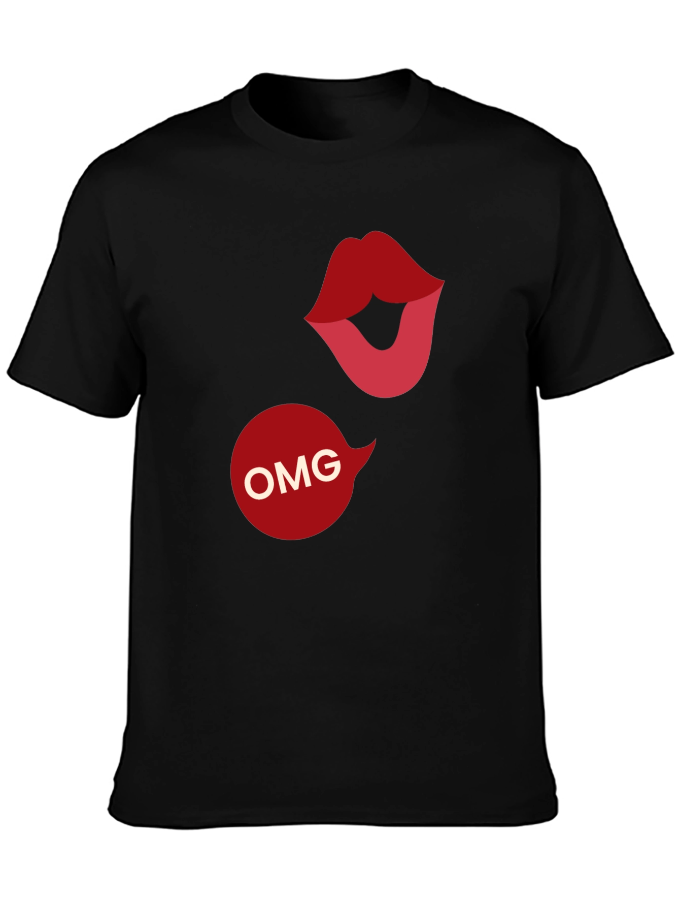 OMG Lips Graphic Tee - Statement T-Shirt