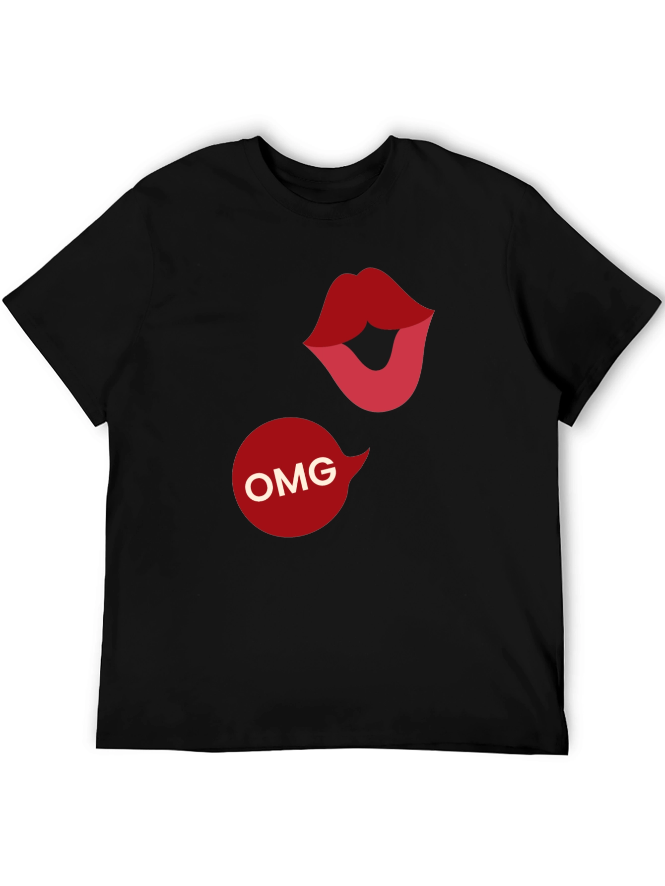 OMG Lips Graphic Tee - Statement T-Shirt