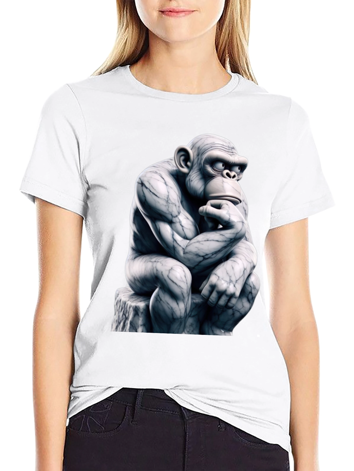 Thinking Ape Graphic Tee - Unique Art Design Shirt