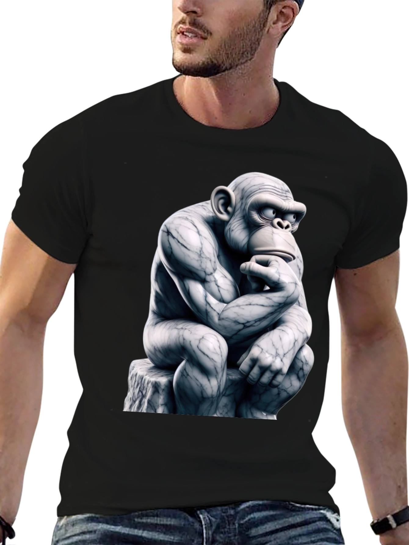 Thinking Ape Graphic Tee - Unique Art Design Shirt