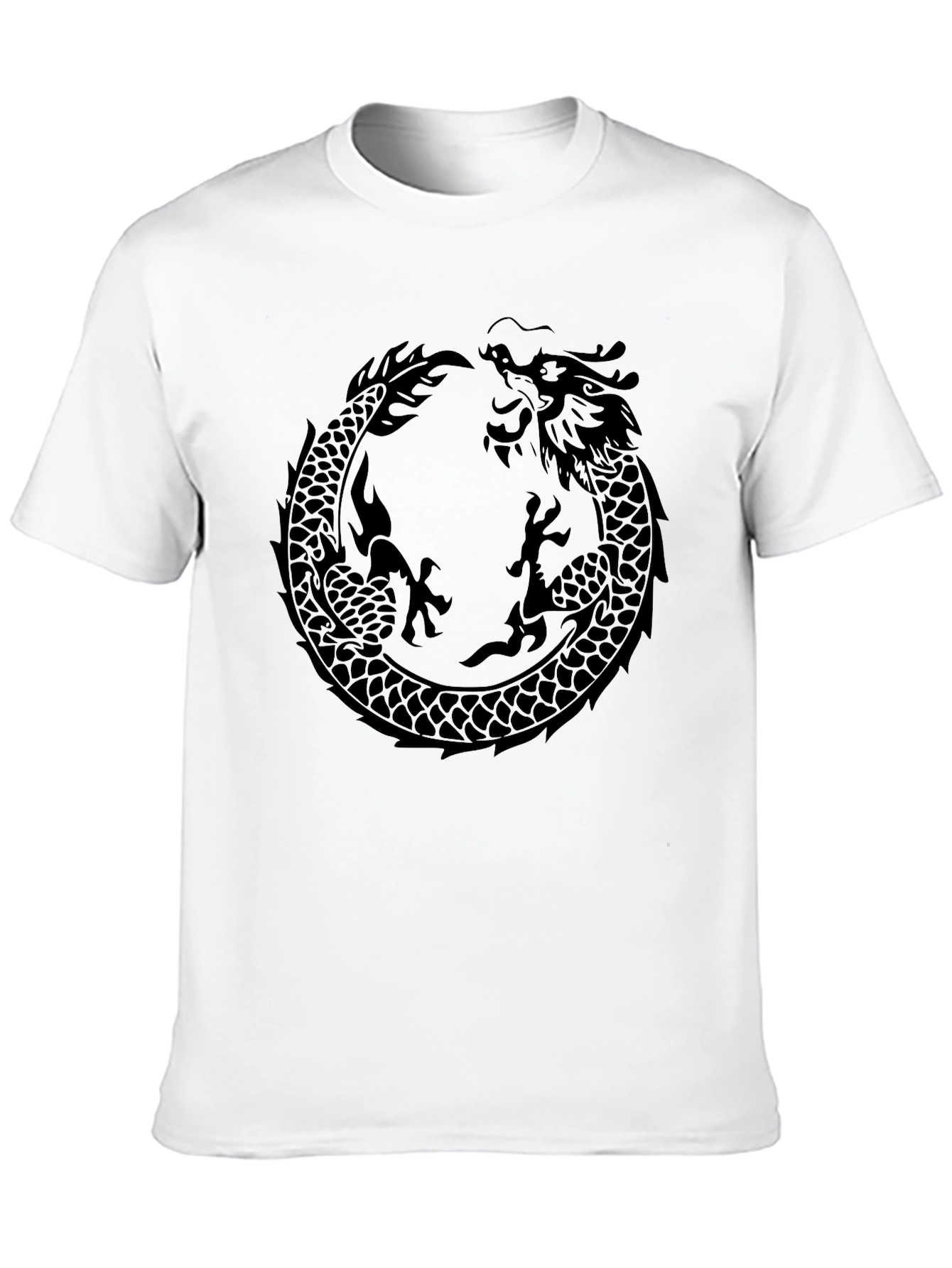 Dragon Ouroboros Graphic Tee - Black