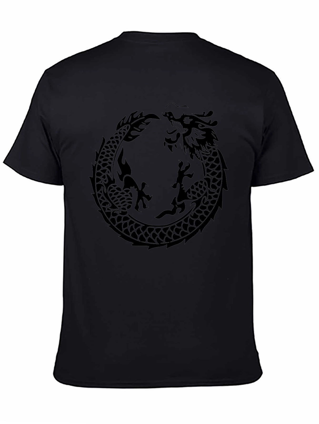 Dragon Ouroboros Graphic Tee - Black