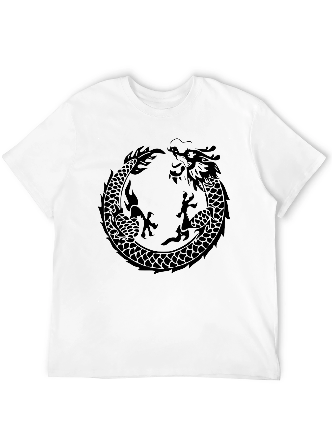 Dragon Ouroboros Graphic Tee - Black