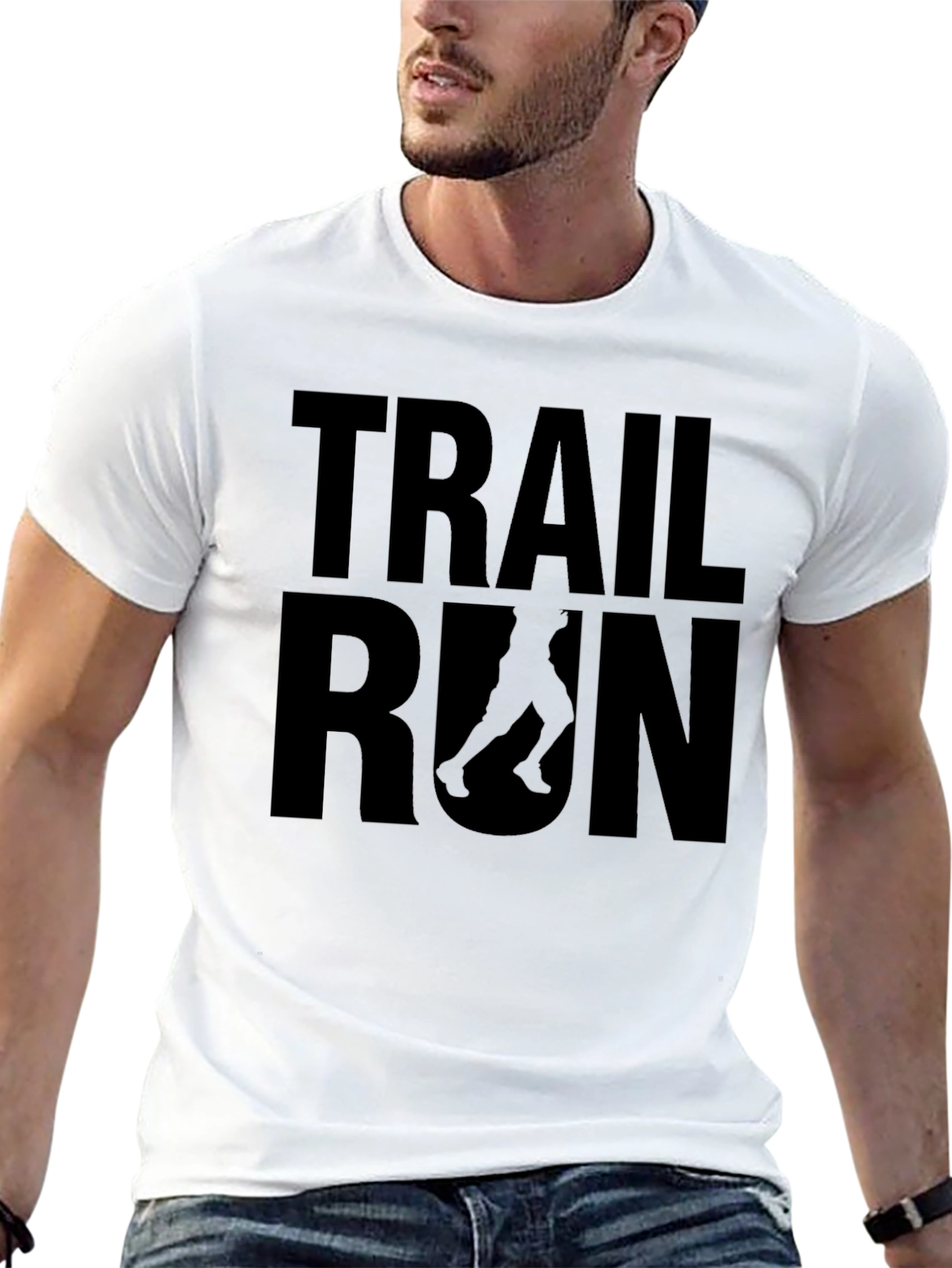 Trail Run Black Graphic T-Shirt