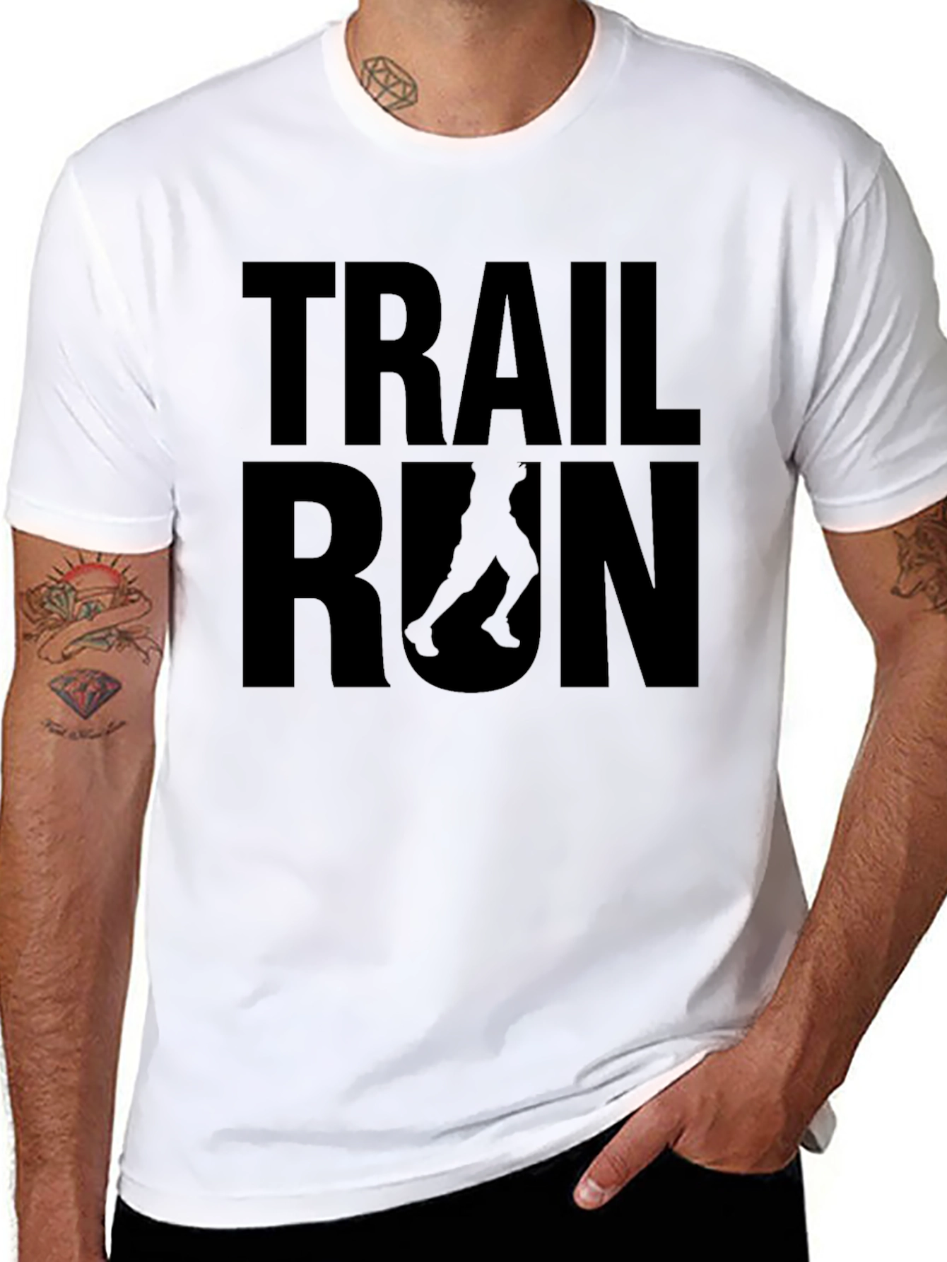 Trail Run Black Graphic T-Shirt