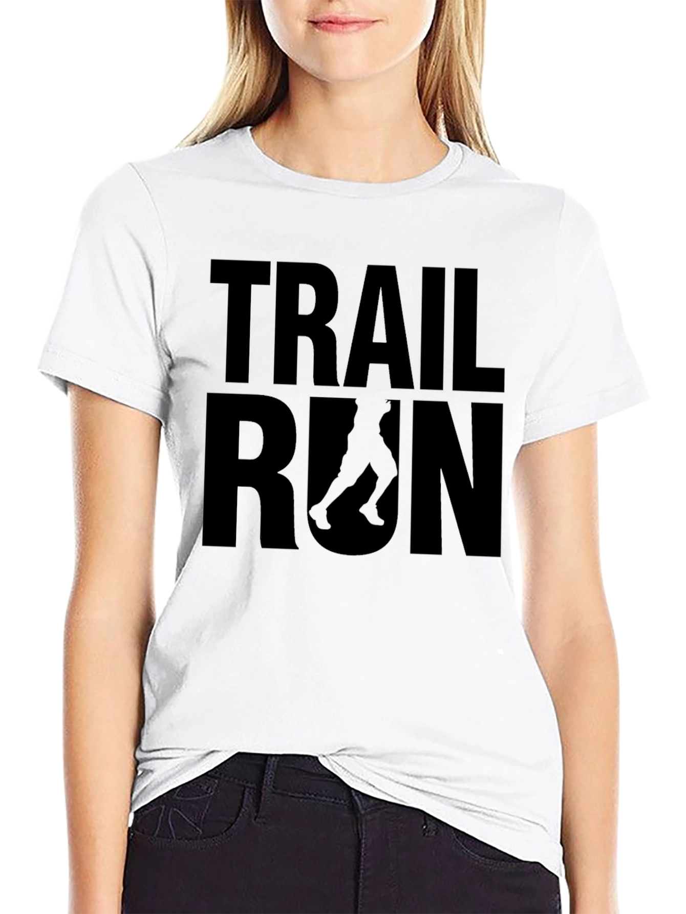 Trail Run Black Graphic T-Shirt
