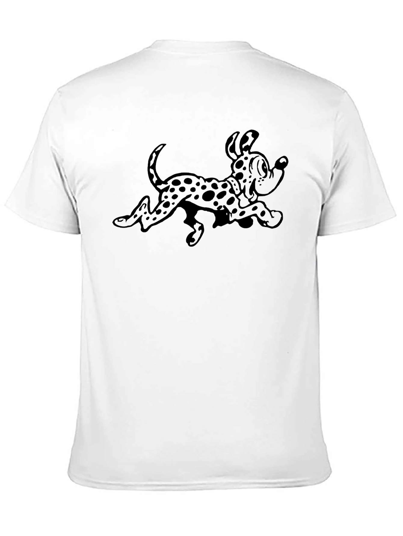 Cartoon Dalmatian Black T-Shirt
