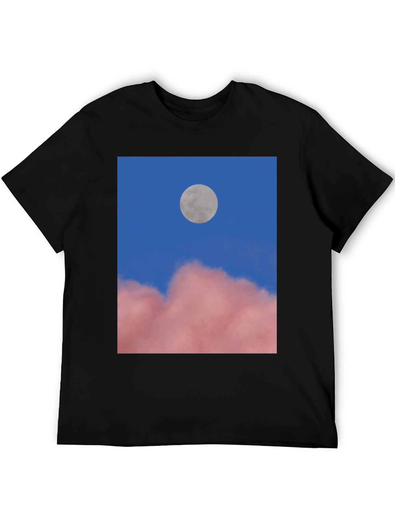 Moon & Clouds Graphic Tee - Unisex Black T-Shirt