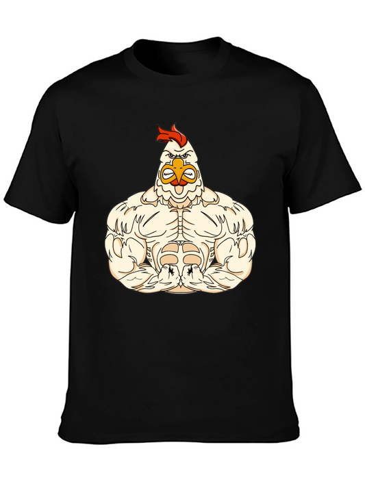 Muscular Chicken Graphic T-Shirt