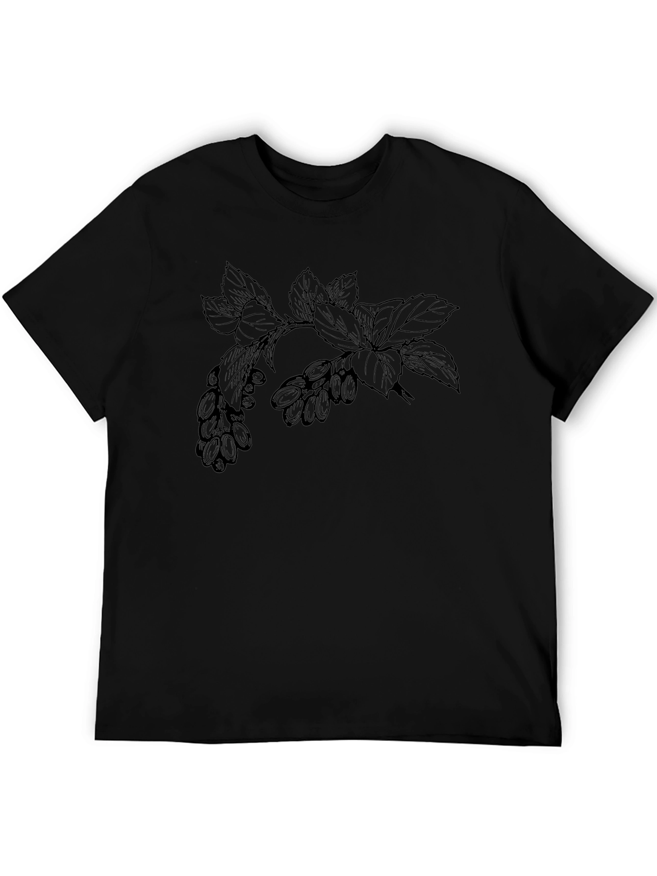 Botanical Branch Graphic Tee - Modern Casual Style