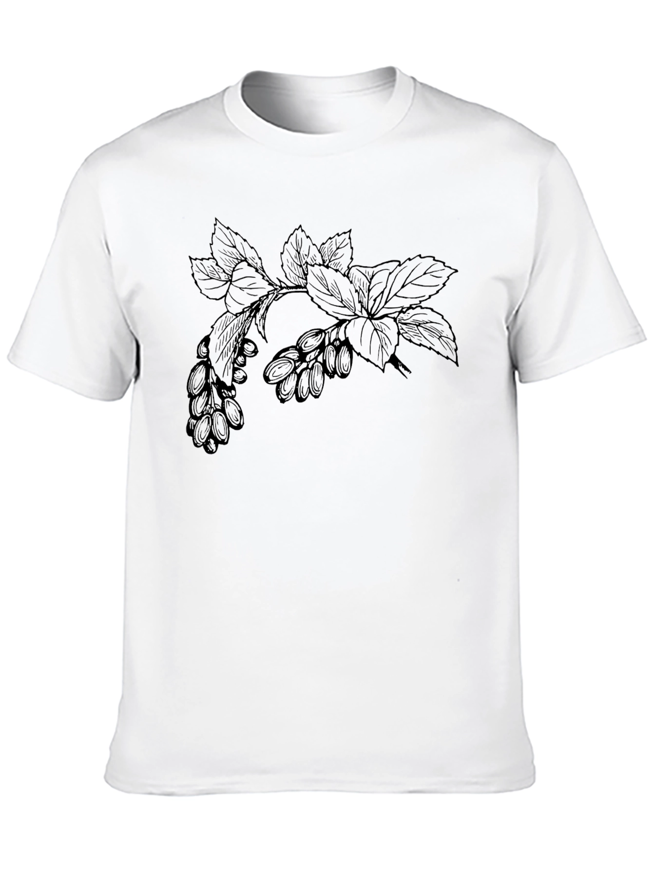 Botanical Branch Graphic Tee - Modern Casual Style