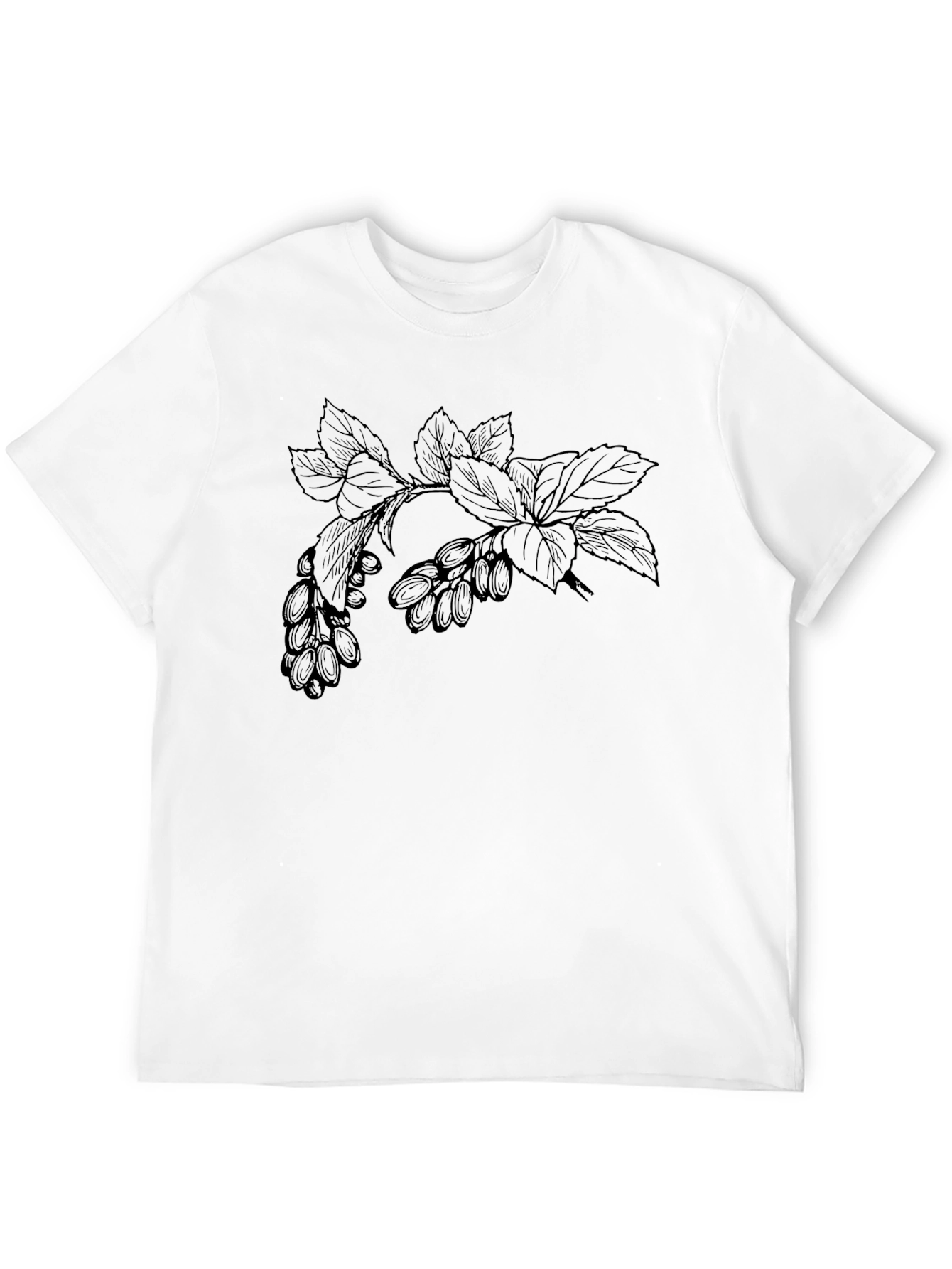 Botanical Branch Graphic Tee - Modern Casual Style