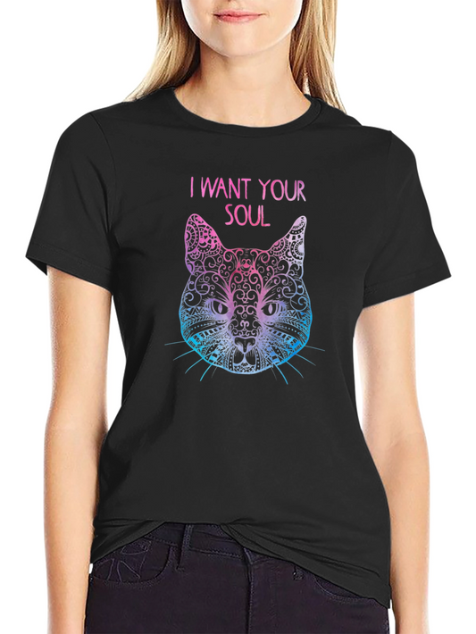 I Want Your Soul Cat T-Shirt