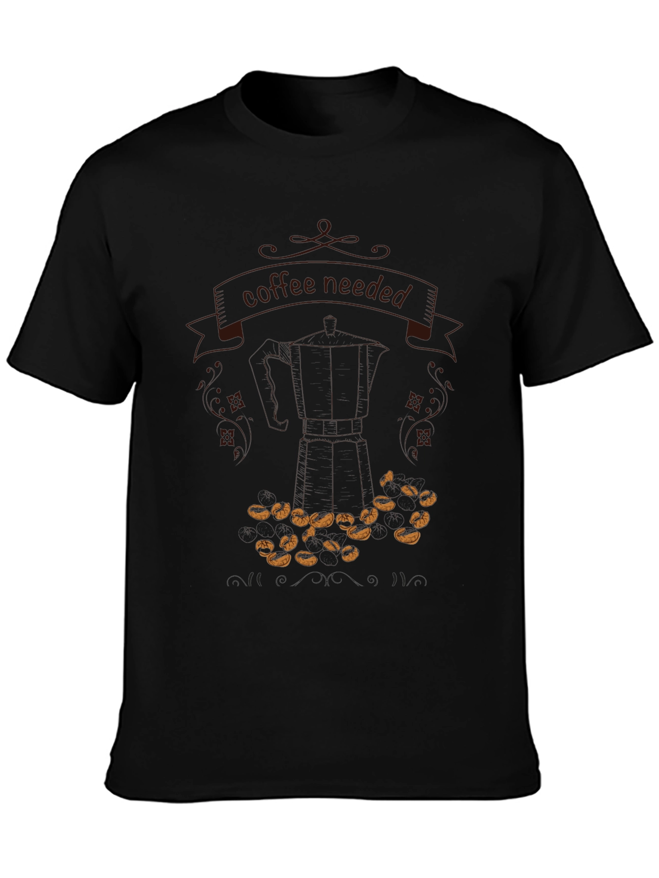 Coffee Needed Graphic T-Shirt - Casual Black Tee
