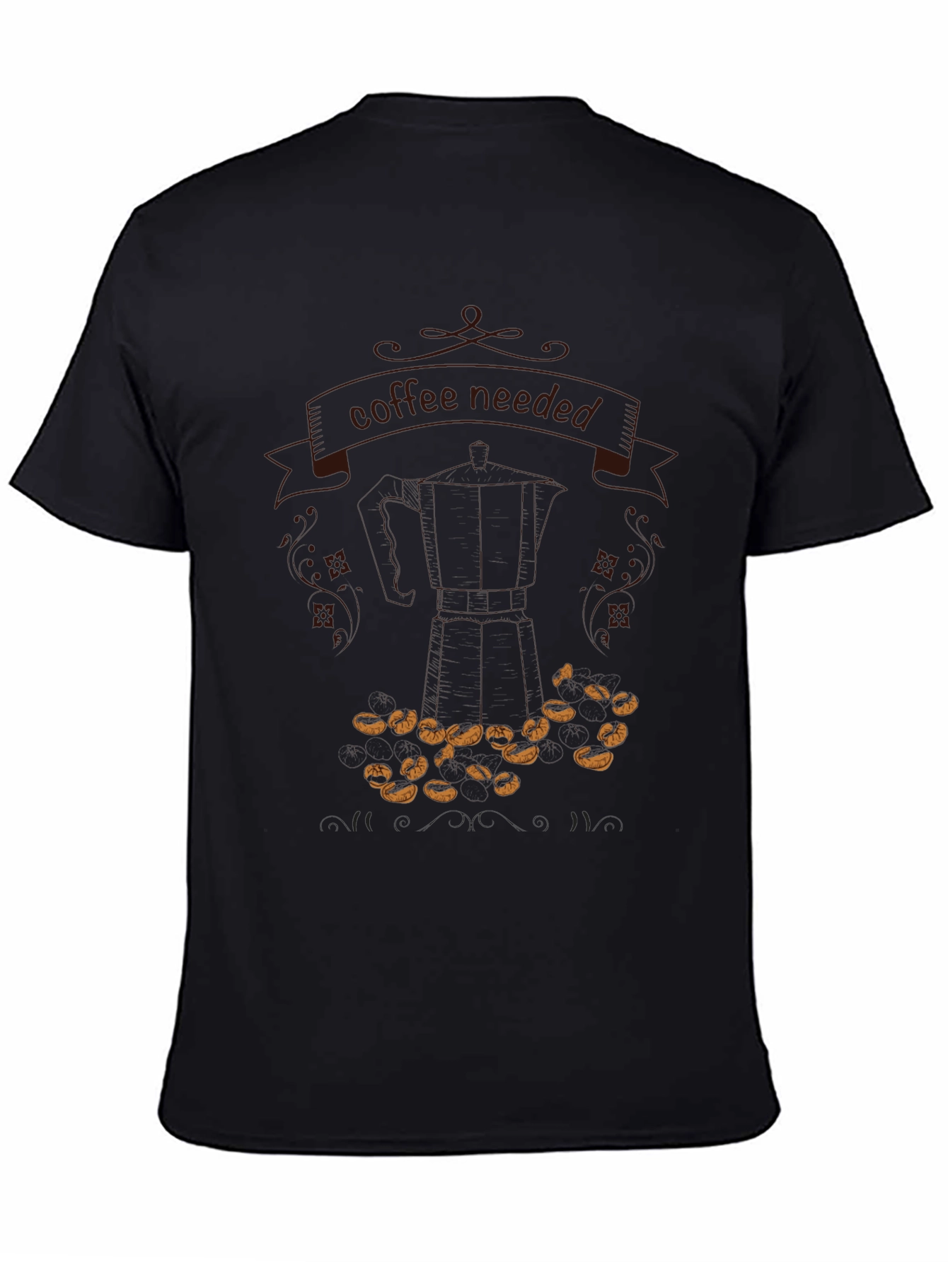 Coffee Needed Graphic T-Shirt - Casual Black Tee
