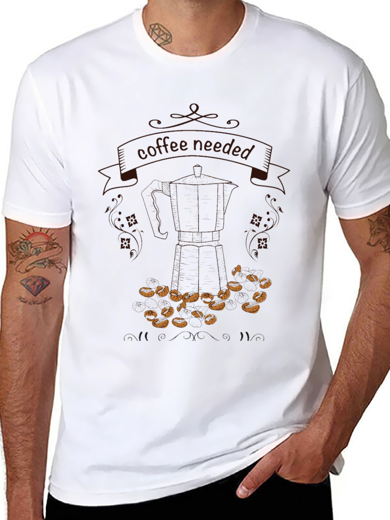 Coffee Needed Graphic T-Shirt - Casual Black Tee