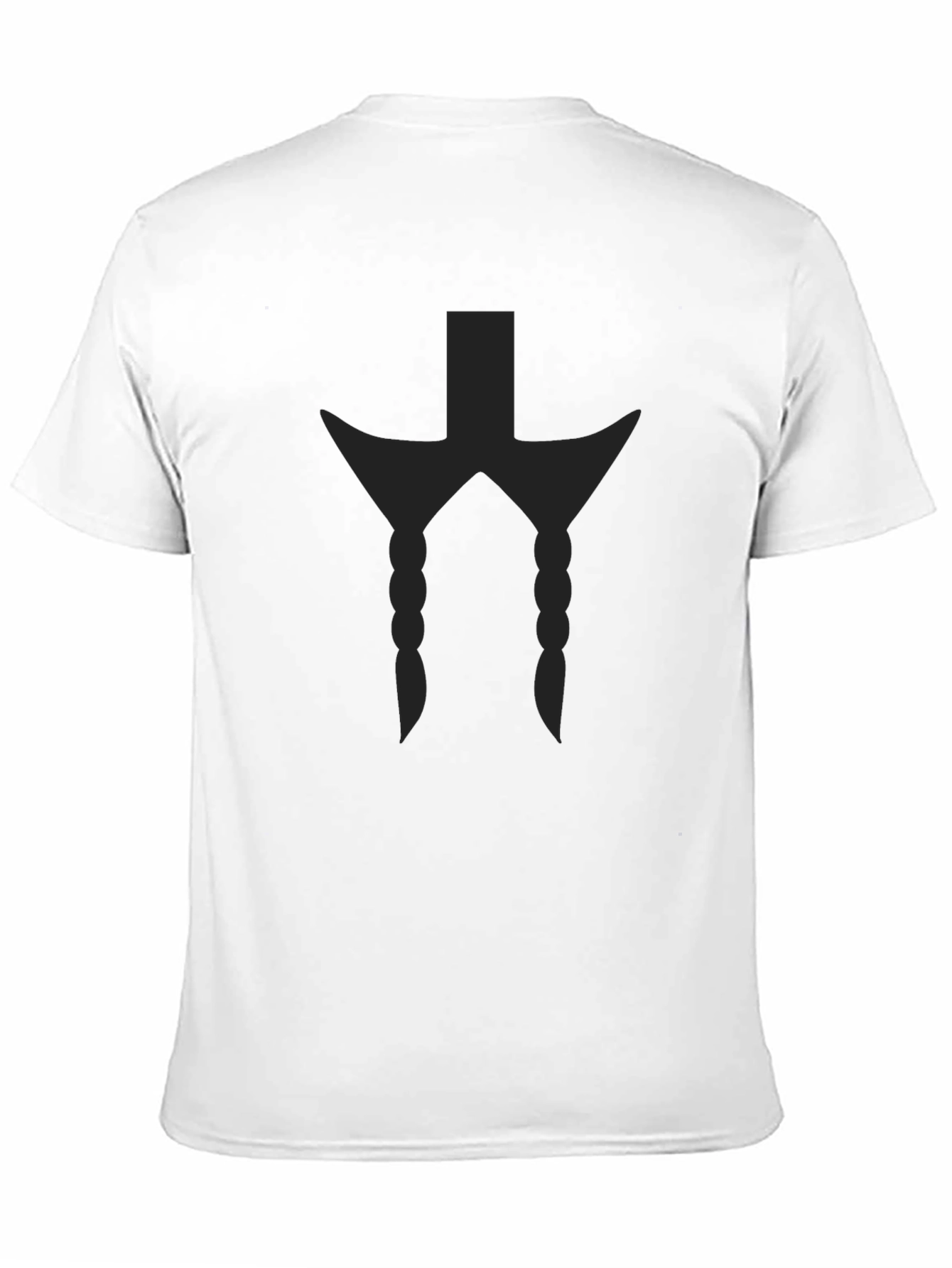 Mens Black Graphic Tee - Braided Design