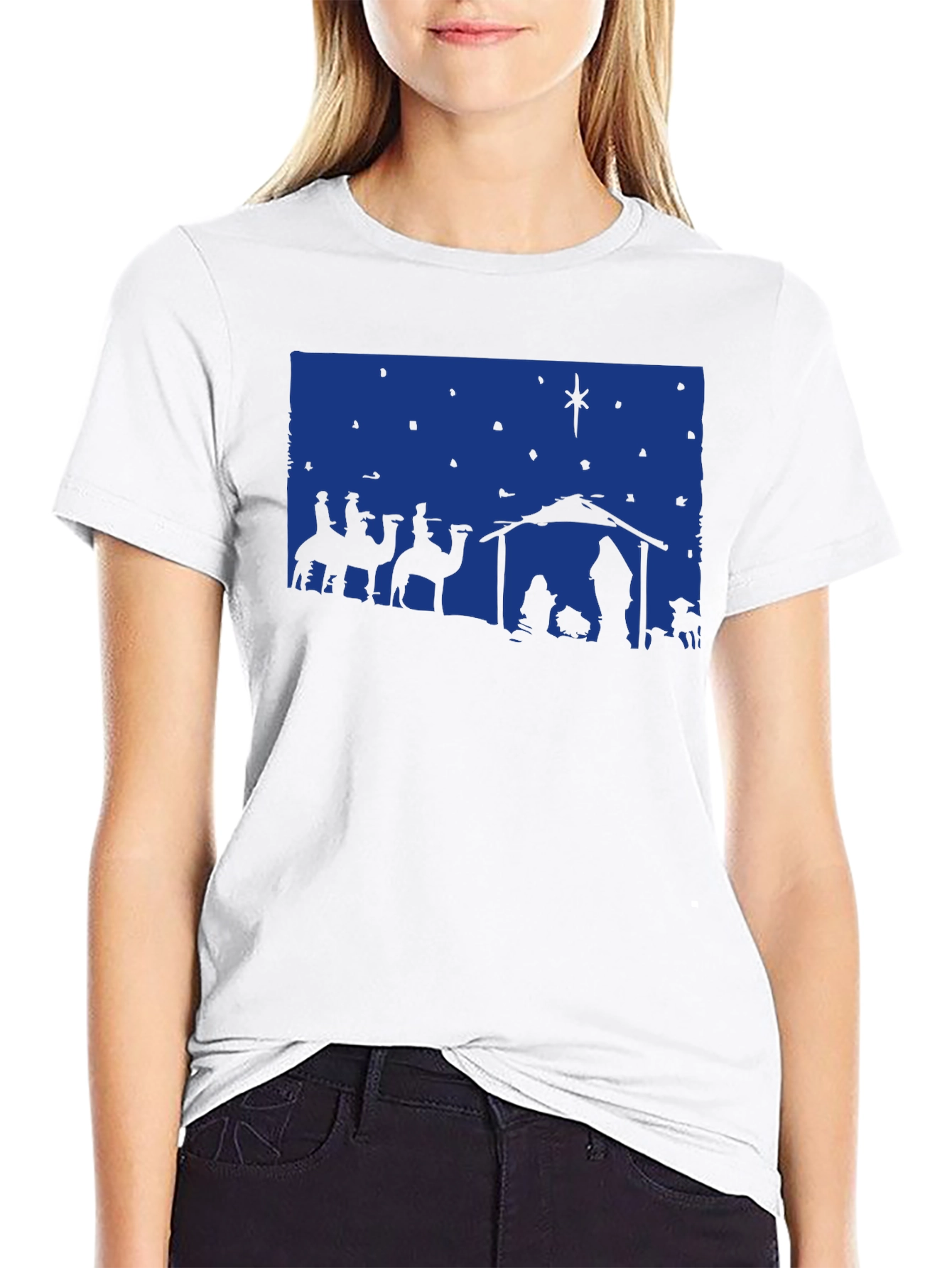 Nativity Scene Graphic Tee - Christmas T-Shirt