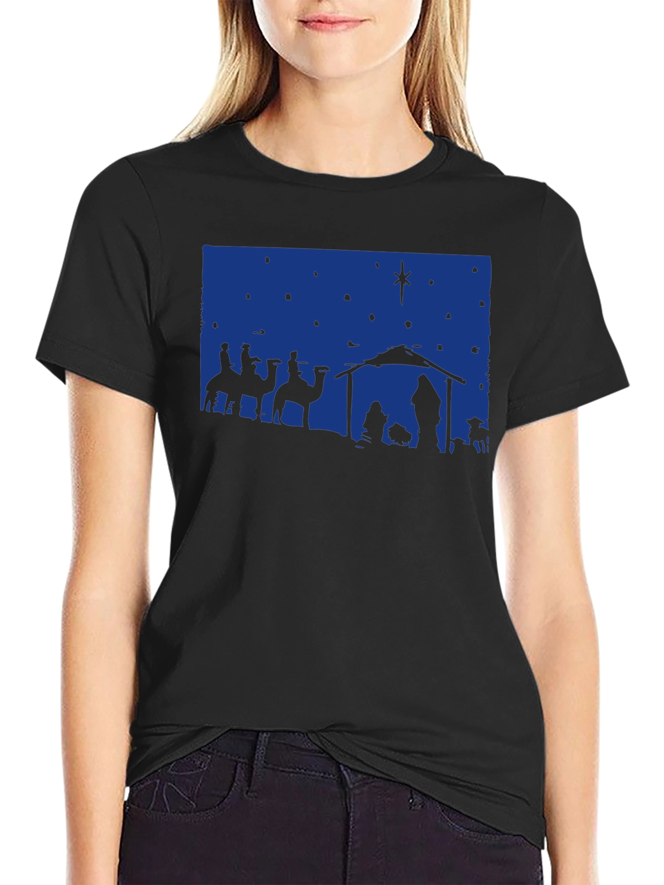 Nativity Scene Graphic Tee - Christmas T-Shirt