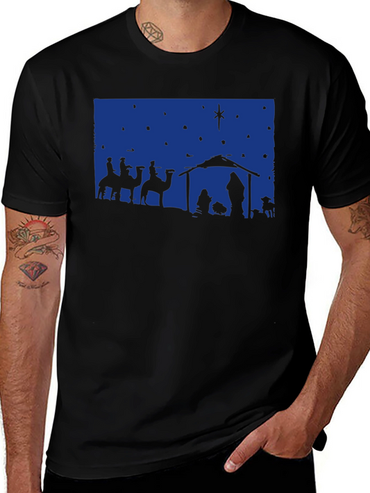 Nativity Scene Graphic Tee - Christmas T-Shirt