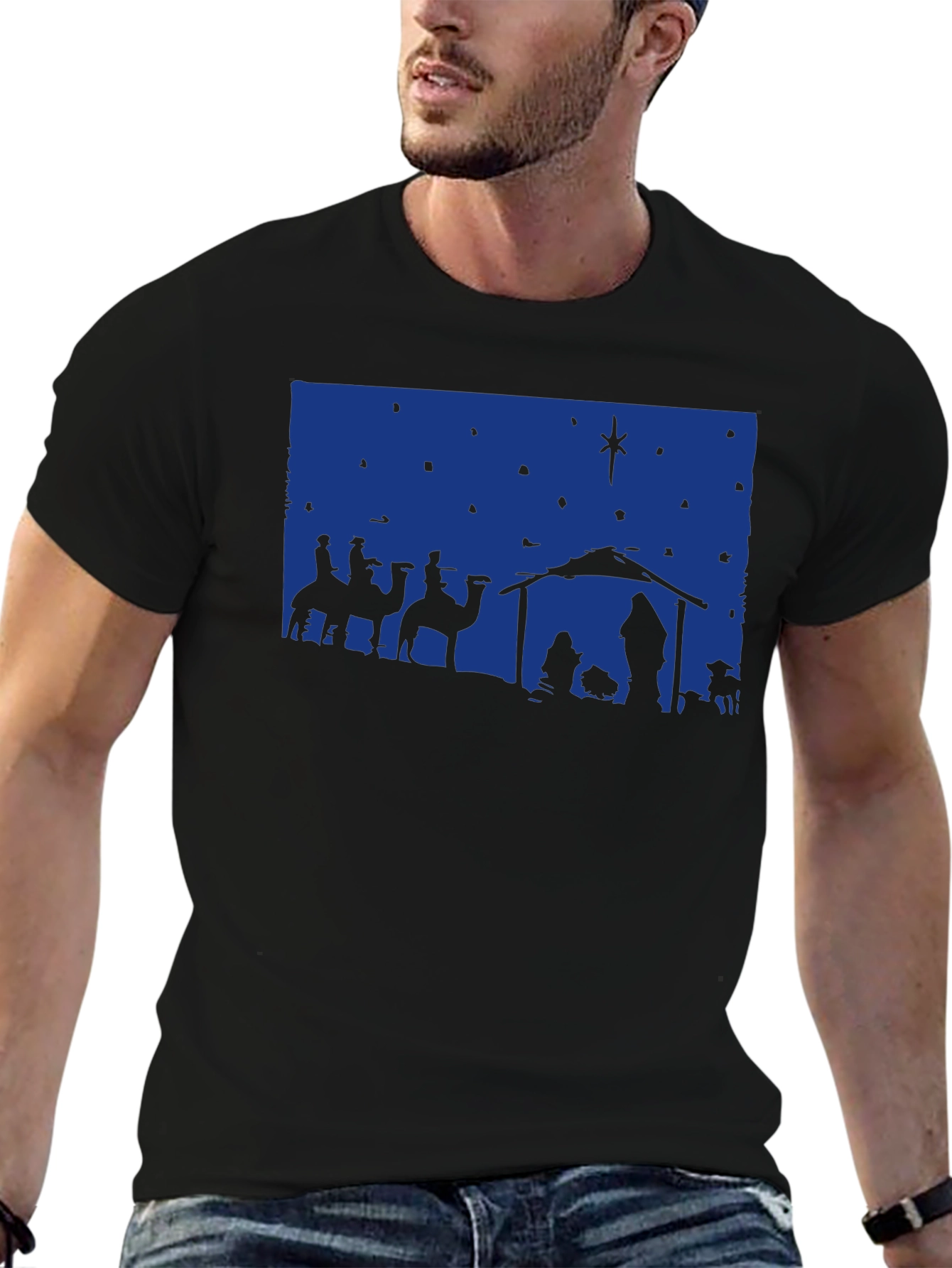 Nativity Scene Graphic Tee - Christmas T-Shirt