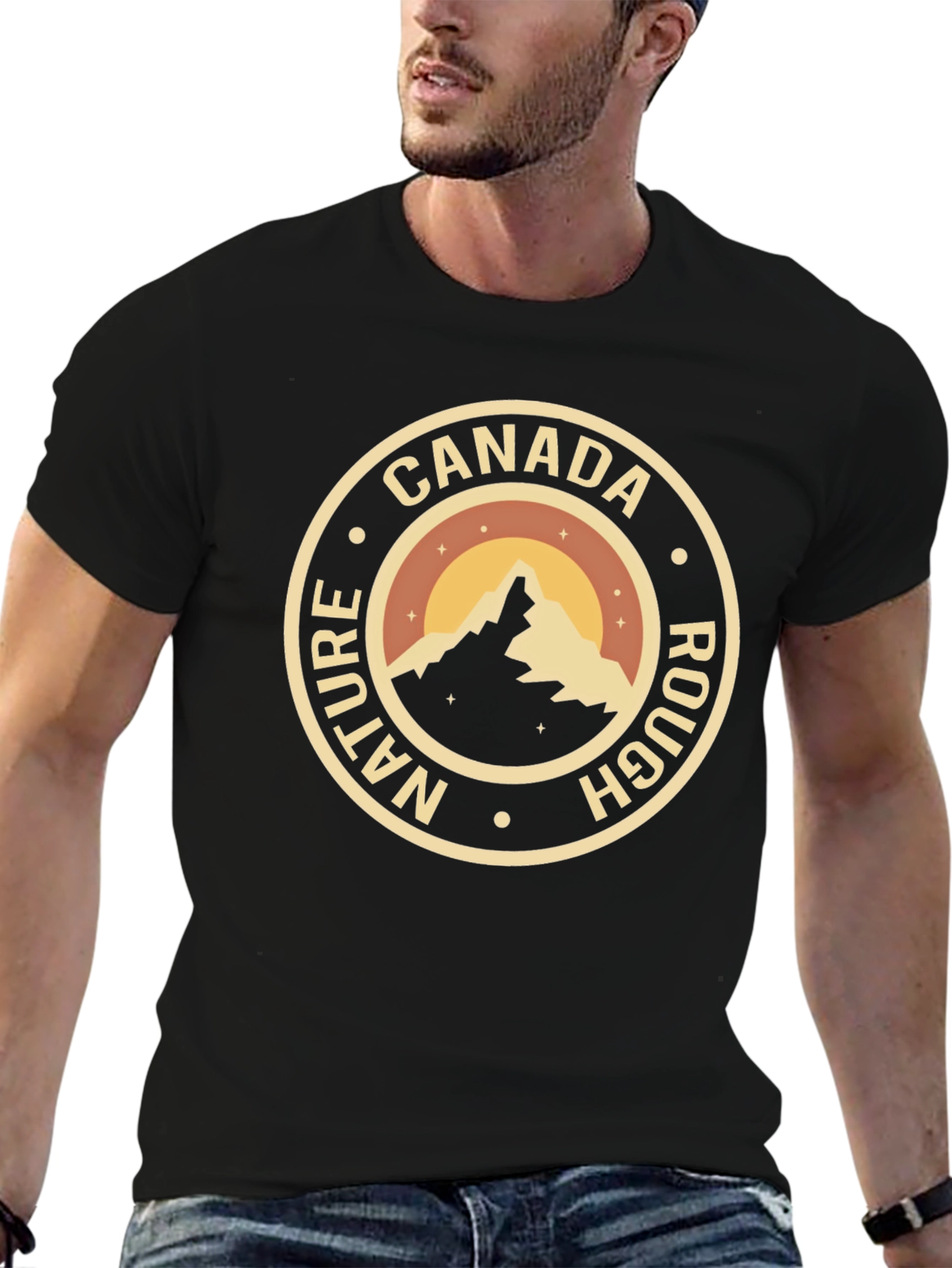 Canada Nature Rough T-Shirt - Black