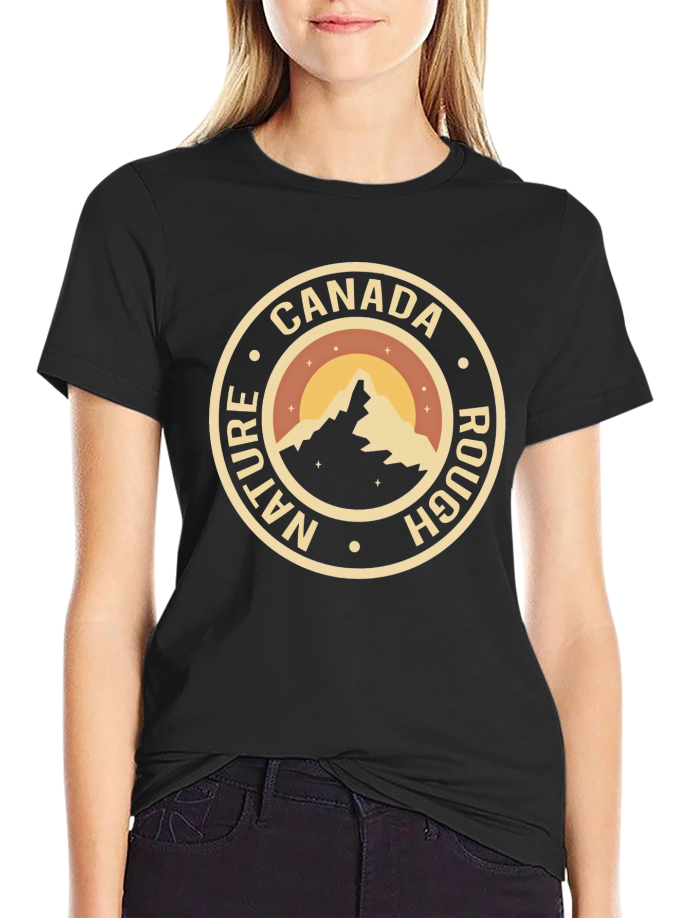 Canada Nature Rough T-Shirt - Black