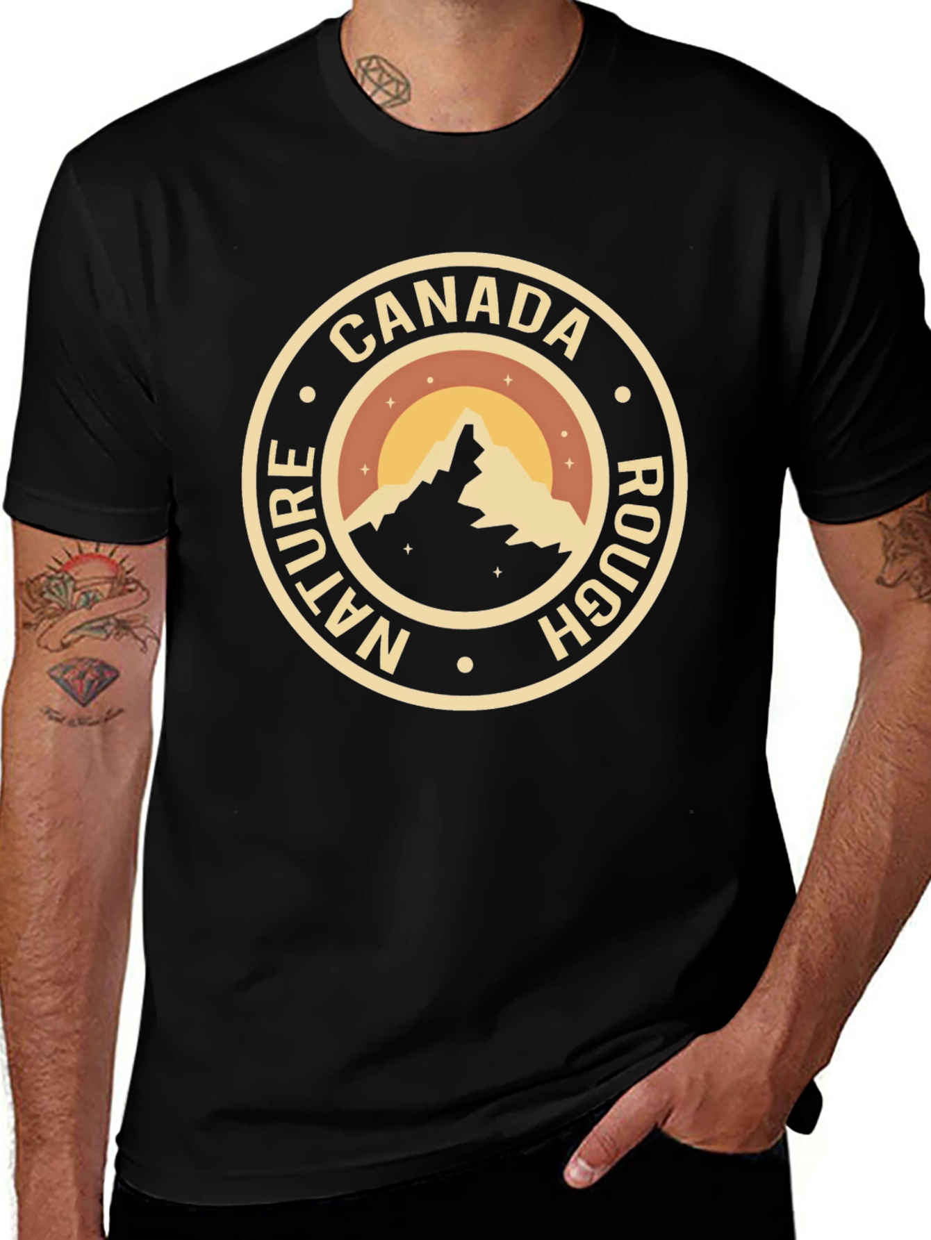 Canada Nature Rough T-Shirt - Black