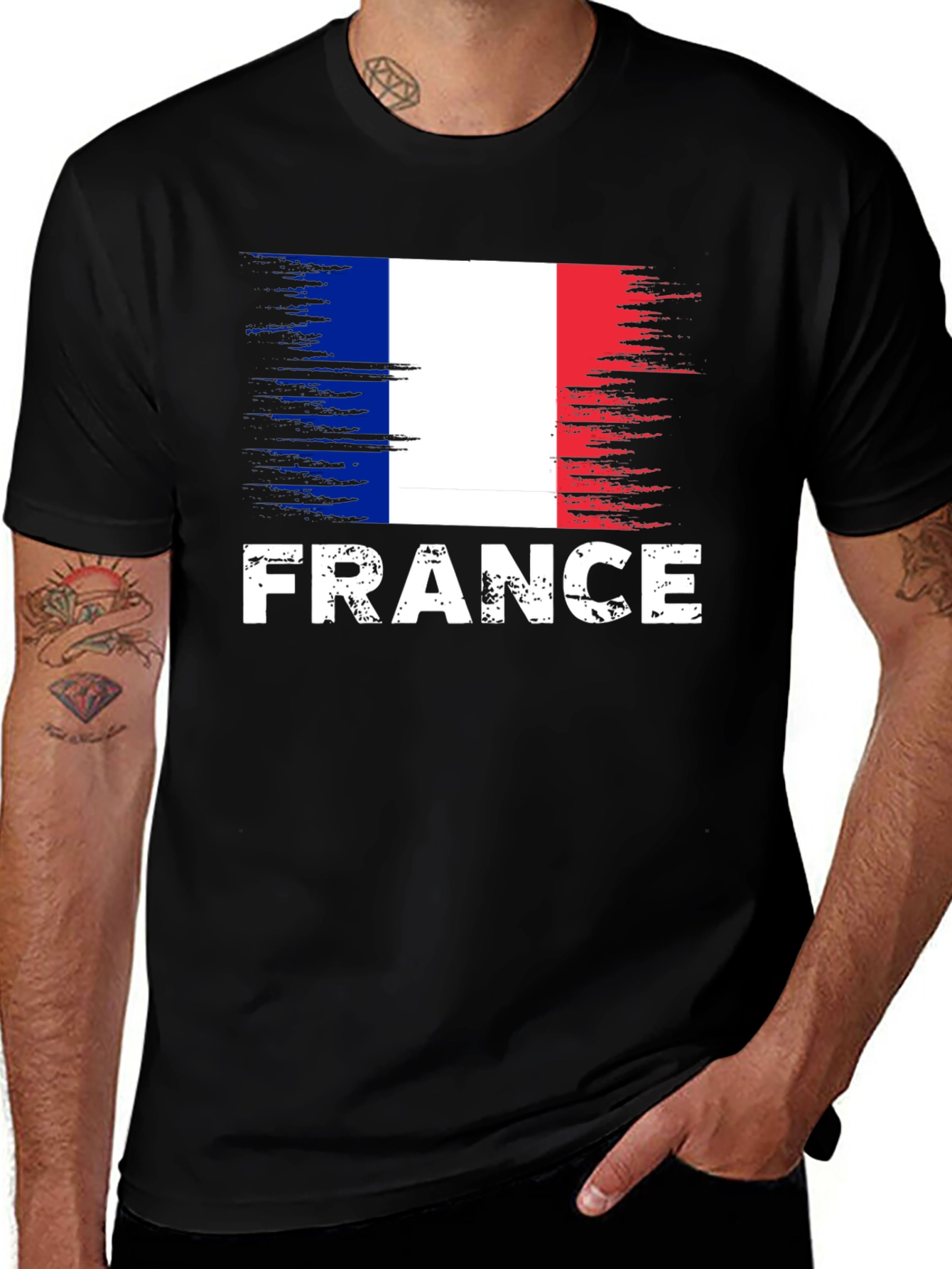 France Flag Graphic T-Shirt - Patriotic Tee