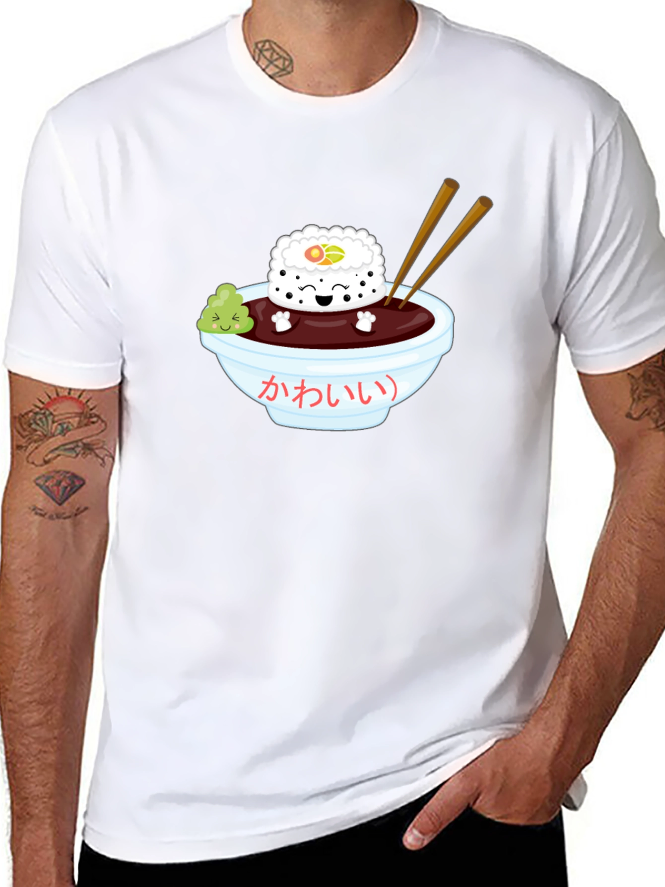 Sushi Kawaii T-Shirt - Unisex Black Tee