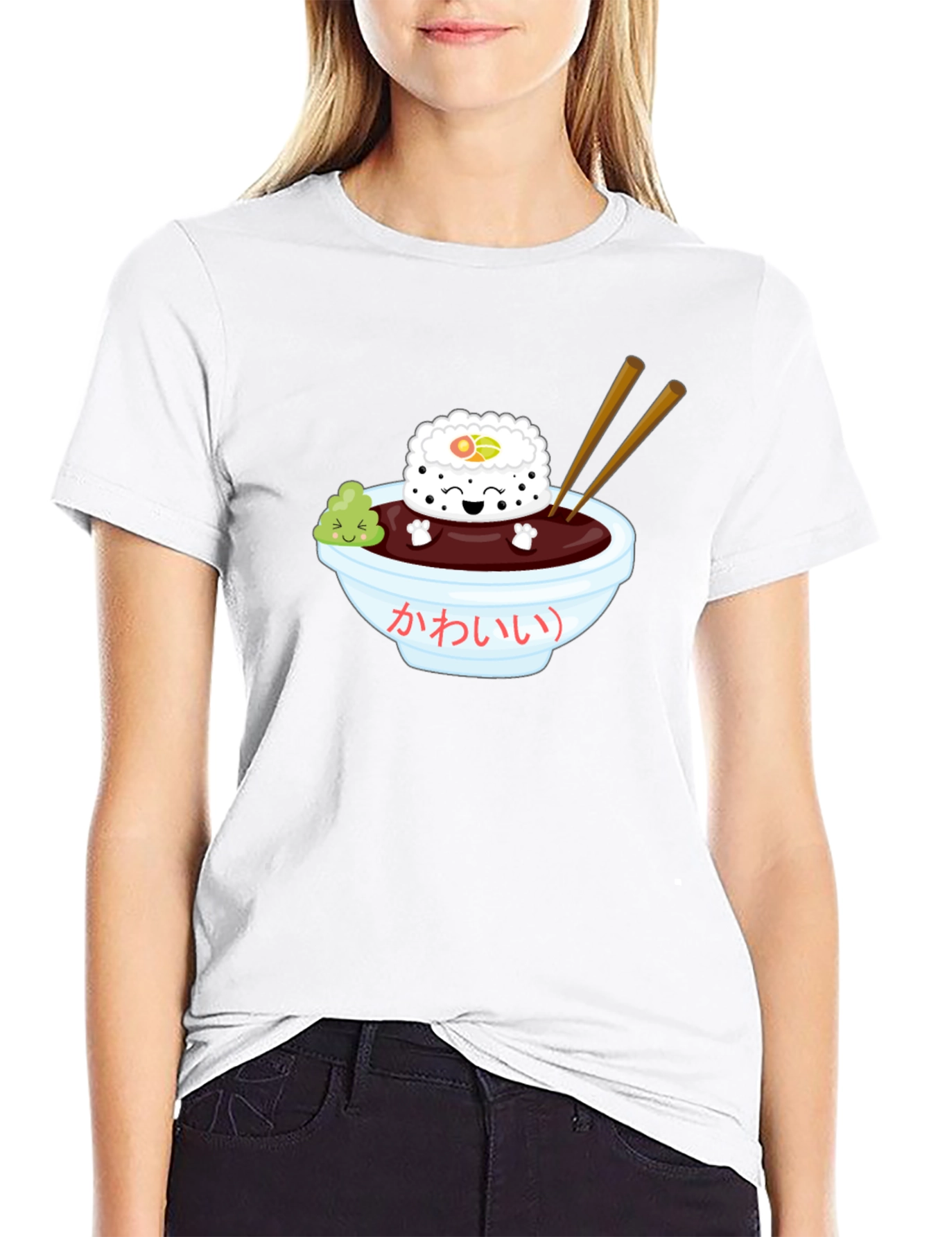Sushi Kawaii T-Shirt - Unisex Black Tee