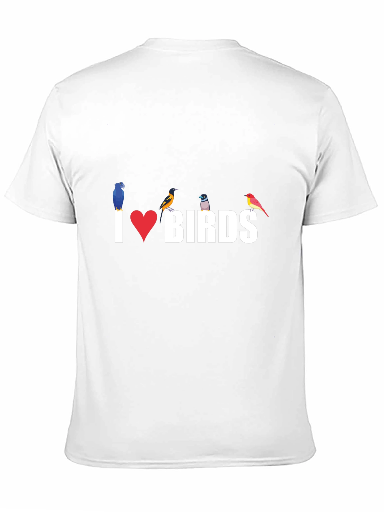 I Heart Birds Graphic Tee - Black
