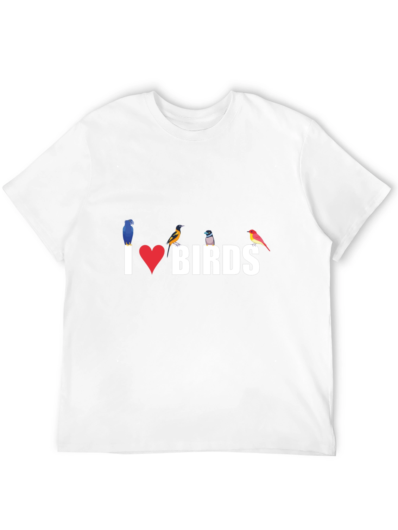 I Heart Birds Graphic Tee - Black