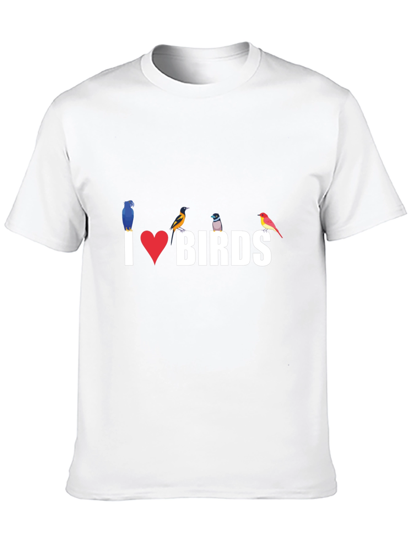 I Heart Birds Graphic Tee - Black