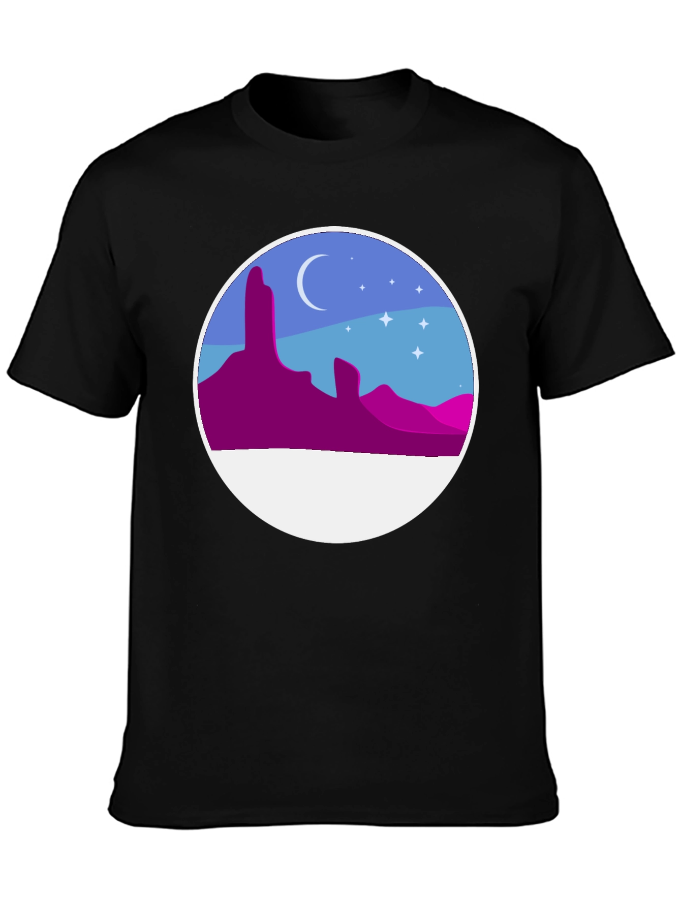 Desert Night T-Shirt - Artistic Graphic Tee