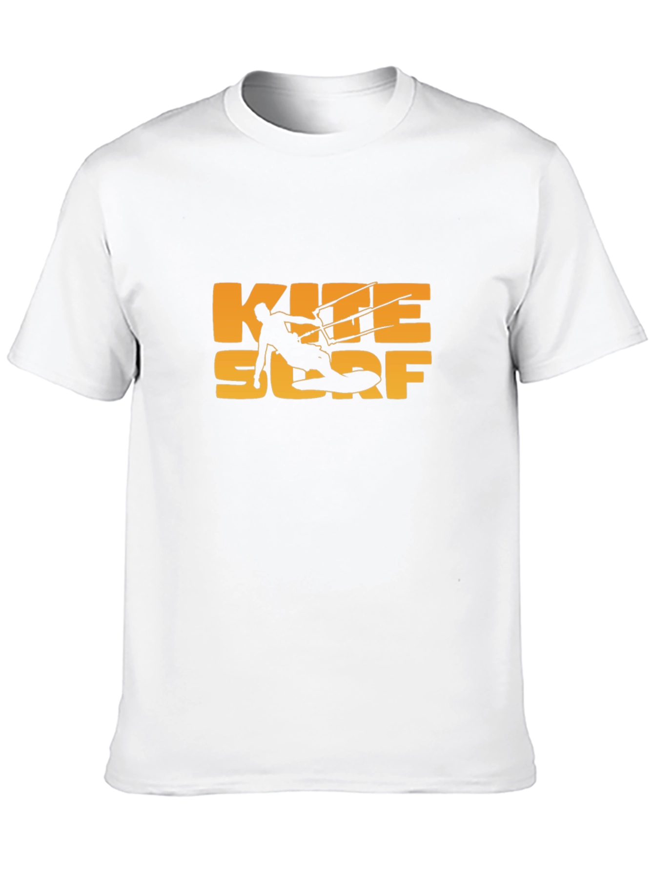 Kite Surf Graphic Tee - Black Cotton T-Shirt