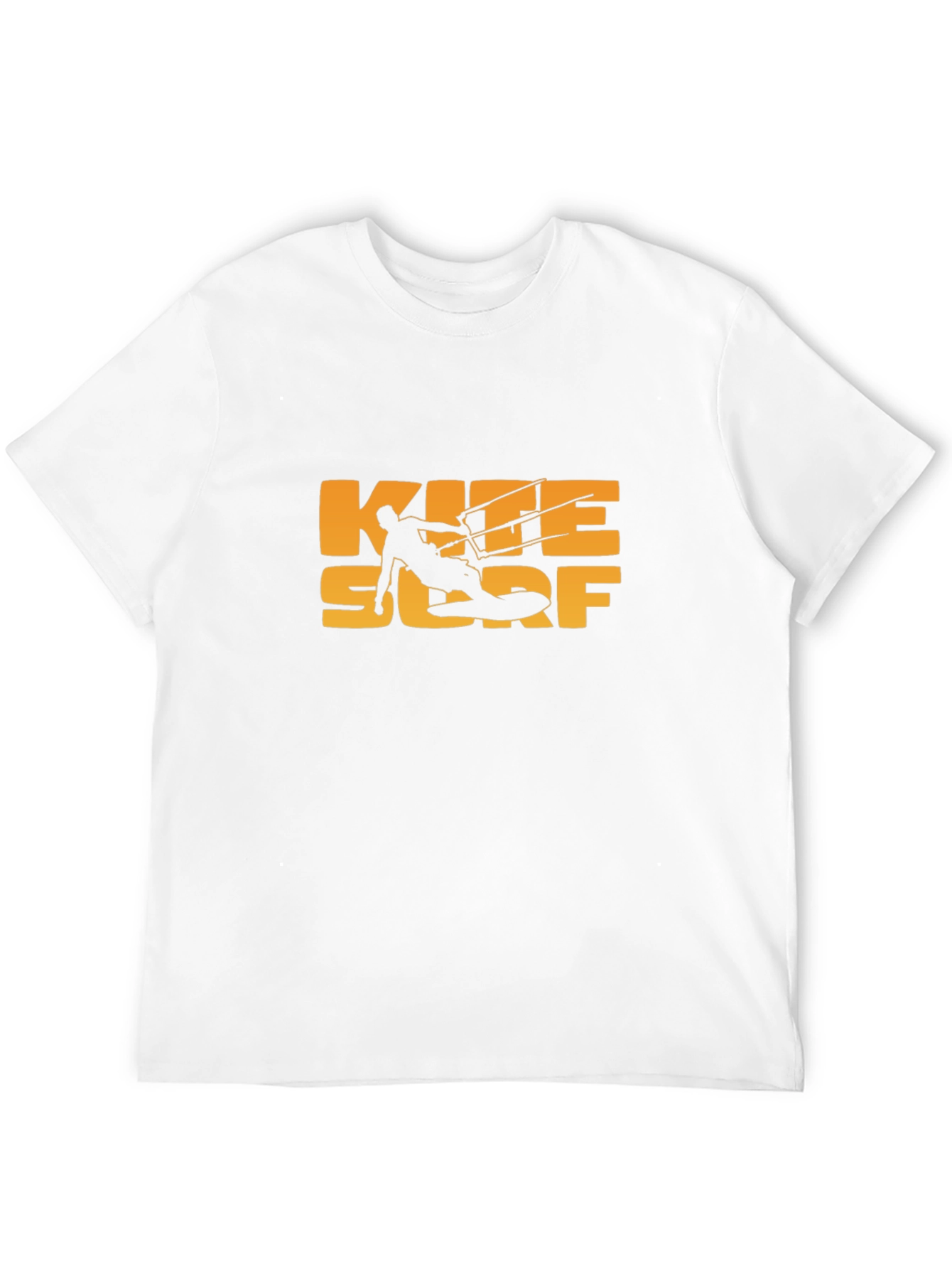 Kite Surf Graphic Tee - Black Cotton T-Shirt