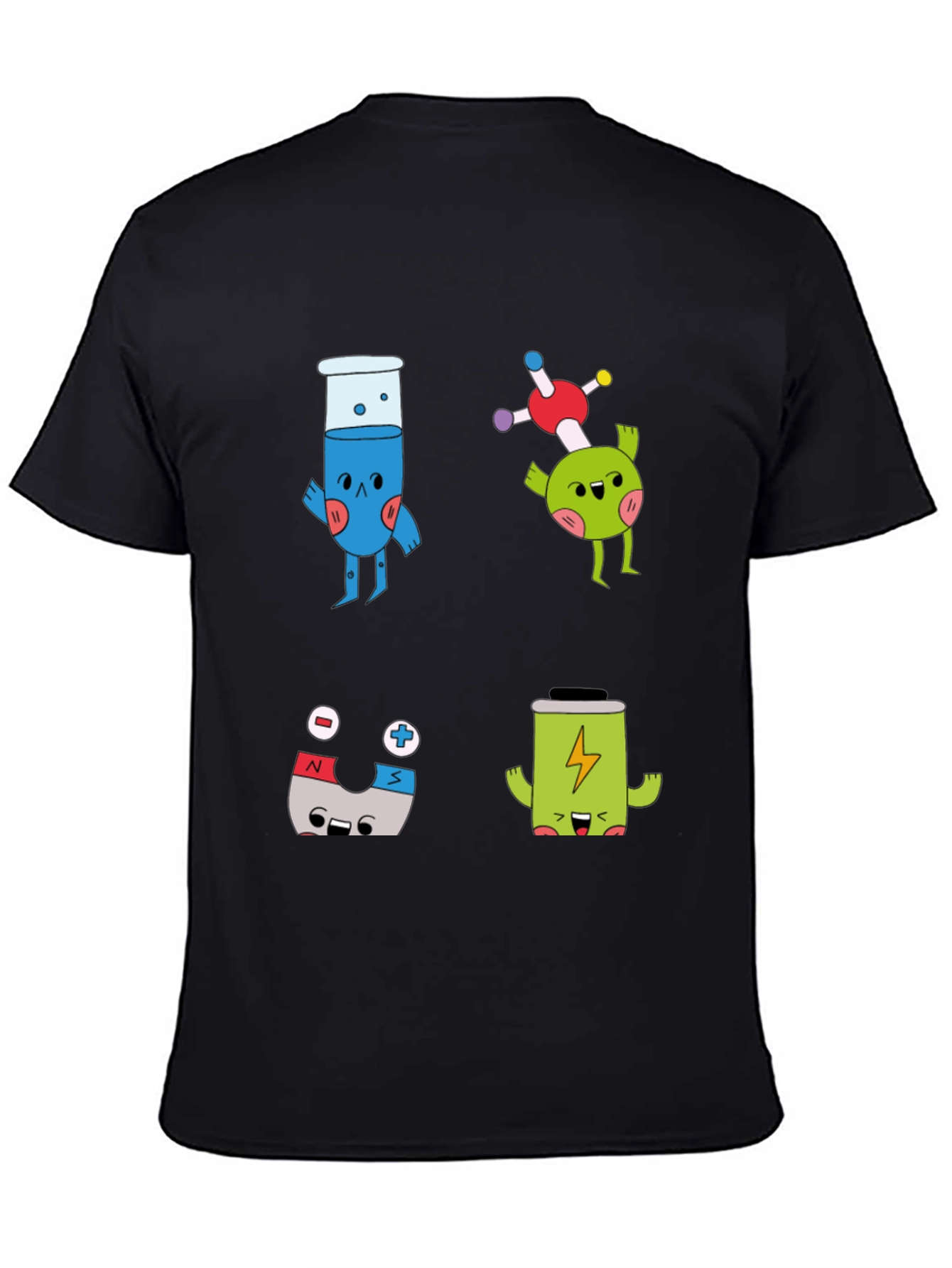 Science Cartoon Print T-Shirt