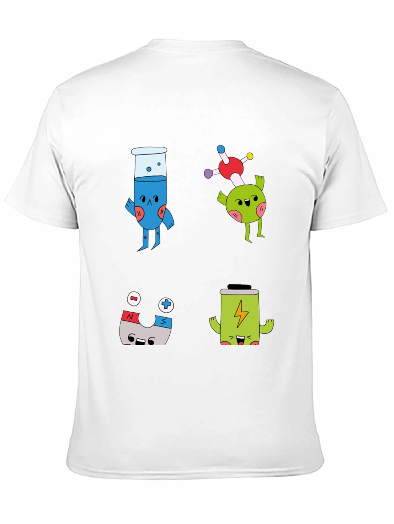 Science Cartoon Print T-Shirt