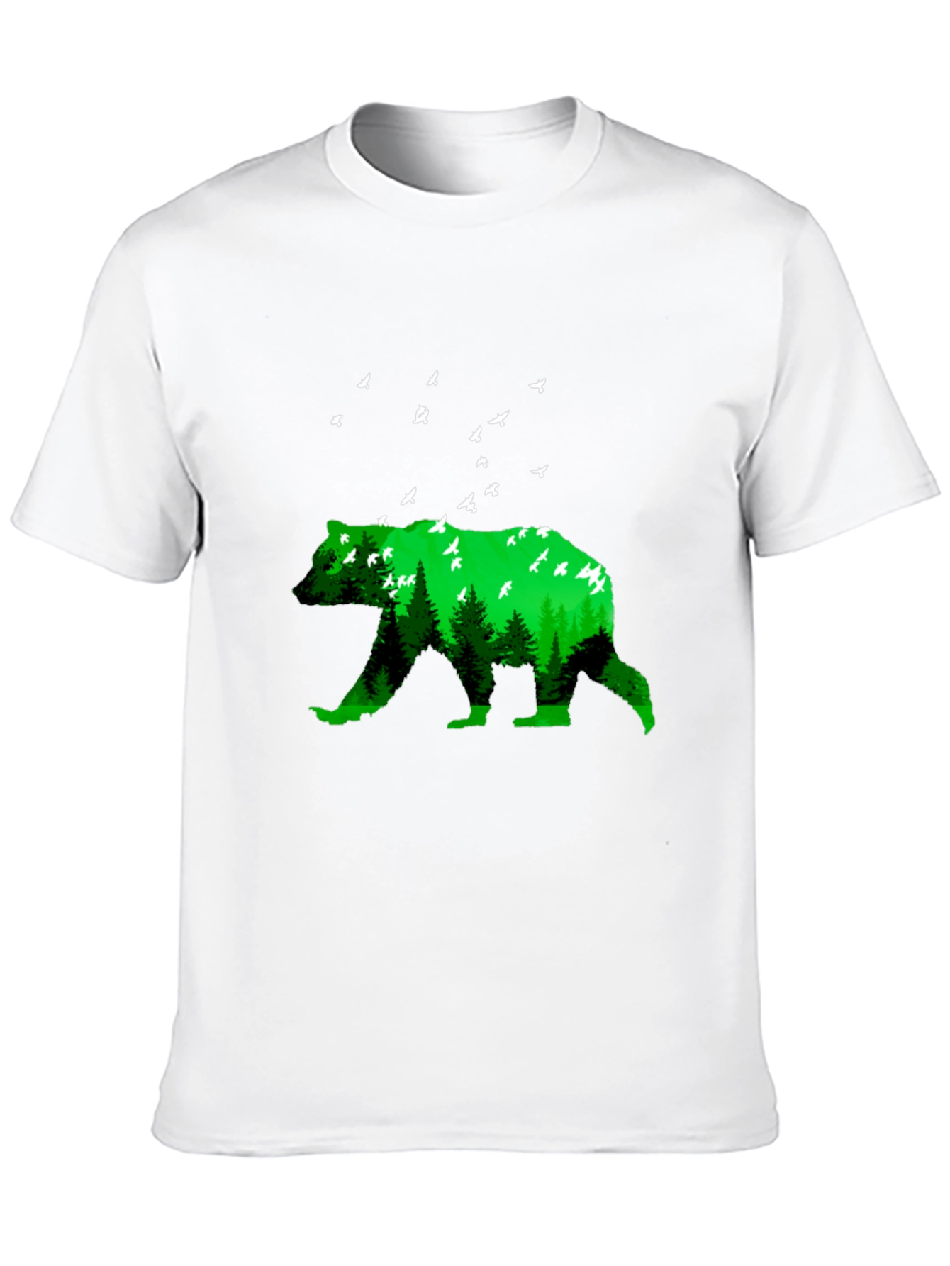 Nature Bear Graphic T-Shirt - Black